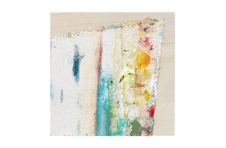 canvas study, 1 mixed media on 6” x 6” wood panel with 1.5” profile cradle back. ©Karen Zilly SOLD