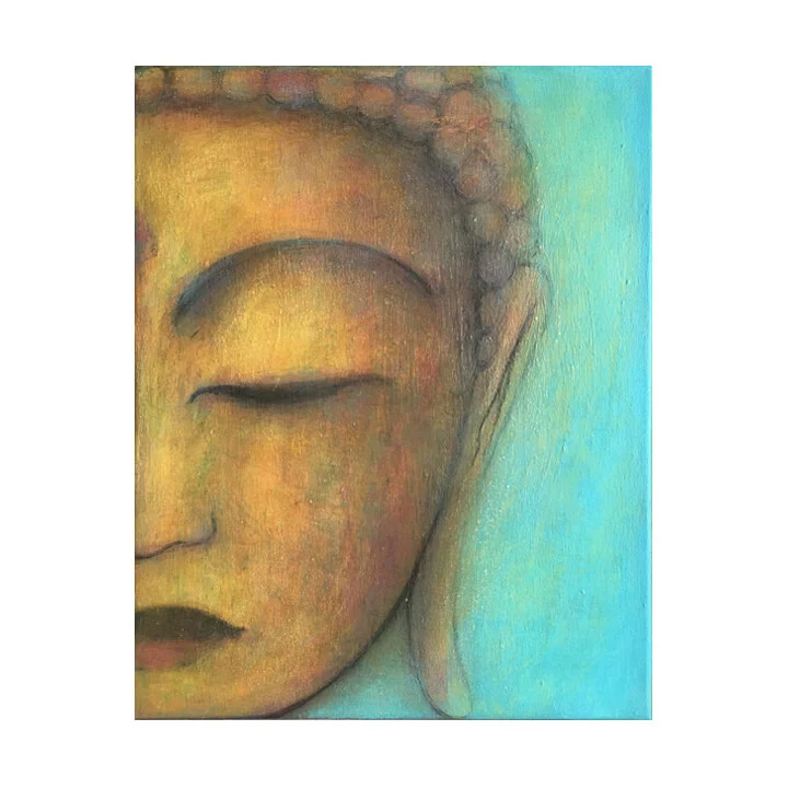 Metta study, yellow Sketch with dry layering and textural markings throughout the surface. A calm, energizing presence. The saturated tones of this piece are best brought out in a brighter area. 11” x 14” acrylic on canvas ©Karen Zilly Slim profile with dark finished edges. Subtle UV varnish for surface protection and color longevity. Signed on back. Ready to hang. Sale price: $85 / On Etsy. See link in menu. Contact the studio with your offer or inquiry. .