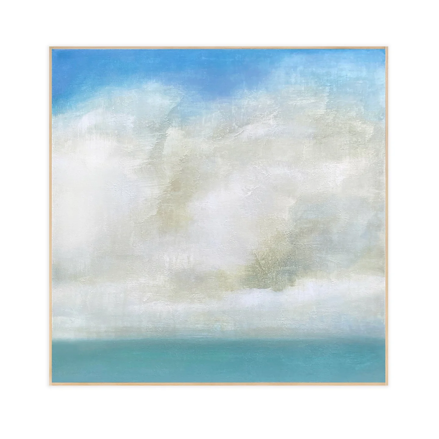  fog study, 1    30” x 30” acrylic on canvas ©Karen Zilly  Includes a handmade wood border-edge frame. Signed on back, ready to hang. Currently on display at the Maker Space, Carmel by the Sea, CA    sale price: $850 | May include Domestic Ground Sh