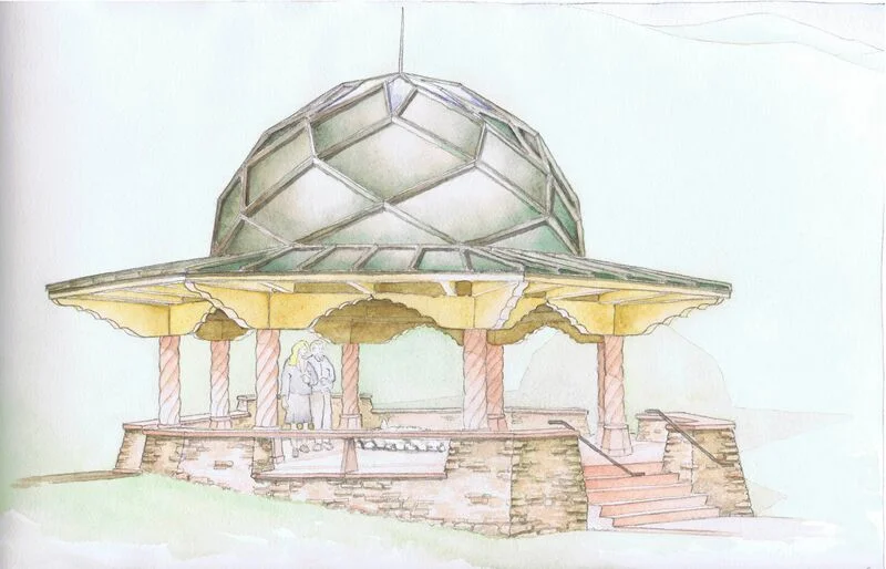 A concept rendering prior to construction.