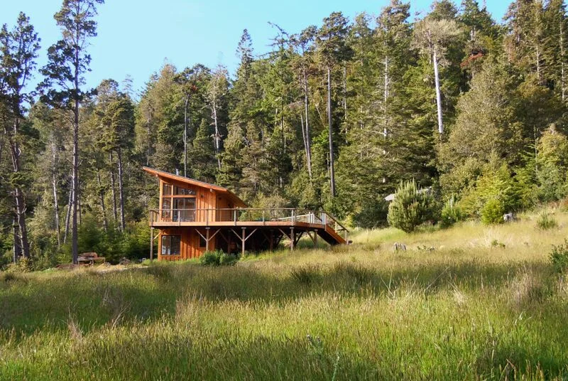 310sf tiny house in the woods. Designed by Michael Sears of Designworks in Winters CA.