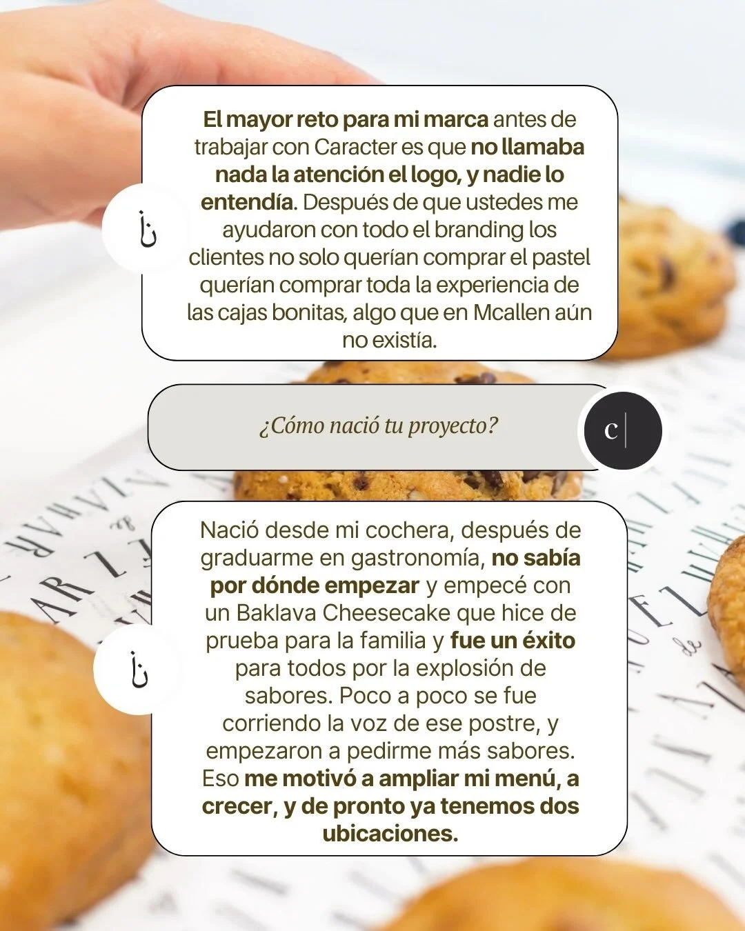 Hoy, mi marca representa mucho m&aacute;s que una pasteler&iacute;a. Es el reflejo de a&ntilde;os de trabajo, pasi&oacute;n y compromiso por ofrecer momentos dulces e inolvidables. Es un s&iacute;mbolo de calidad y creatividad. Para m&iacute; signifi