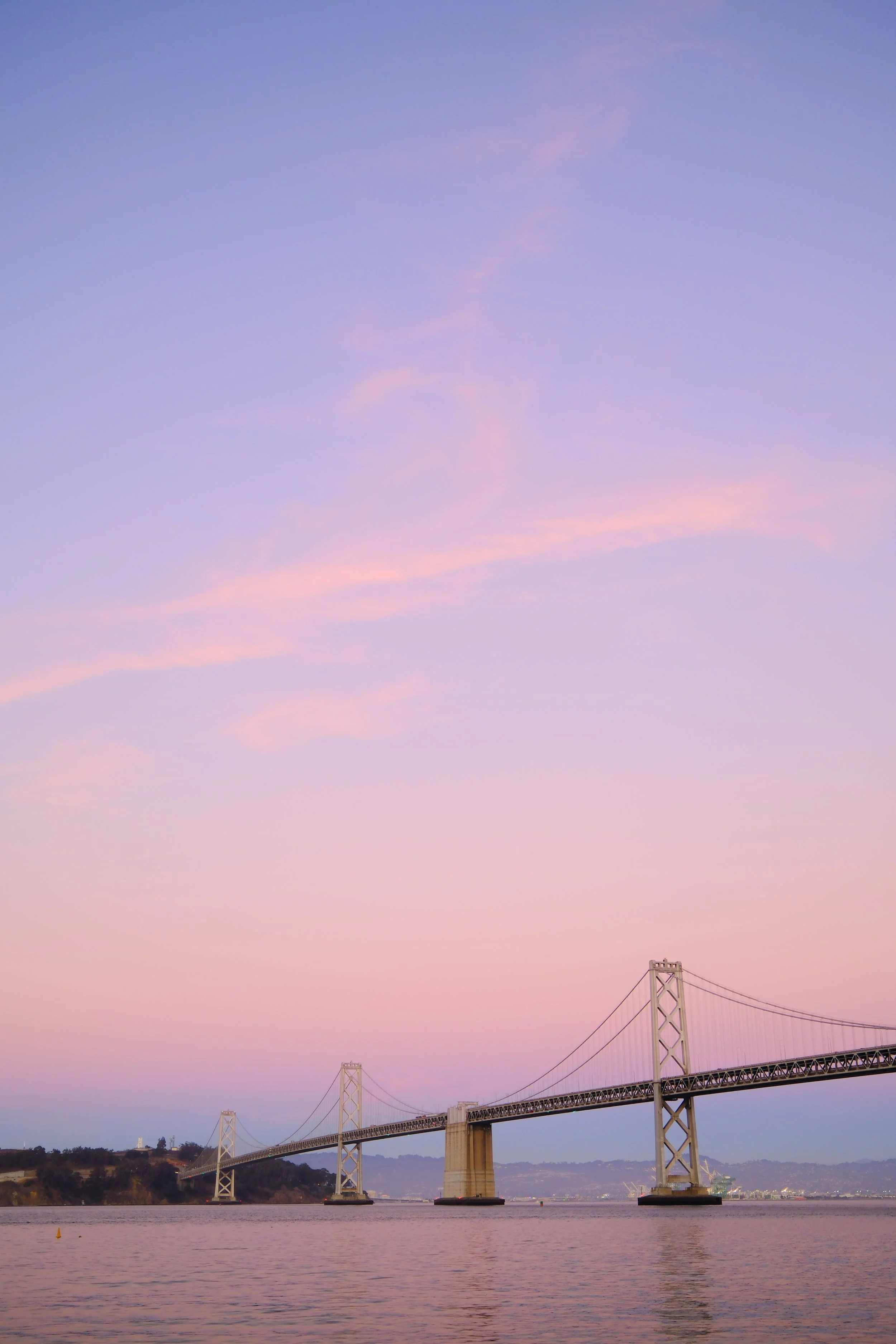 Lavender hour on the Bay Bridge