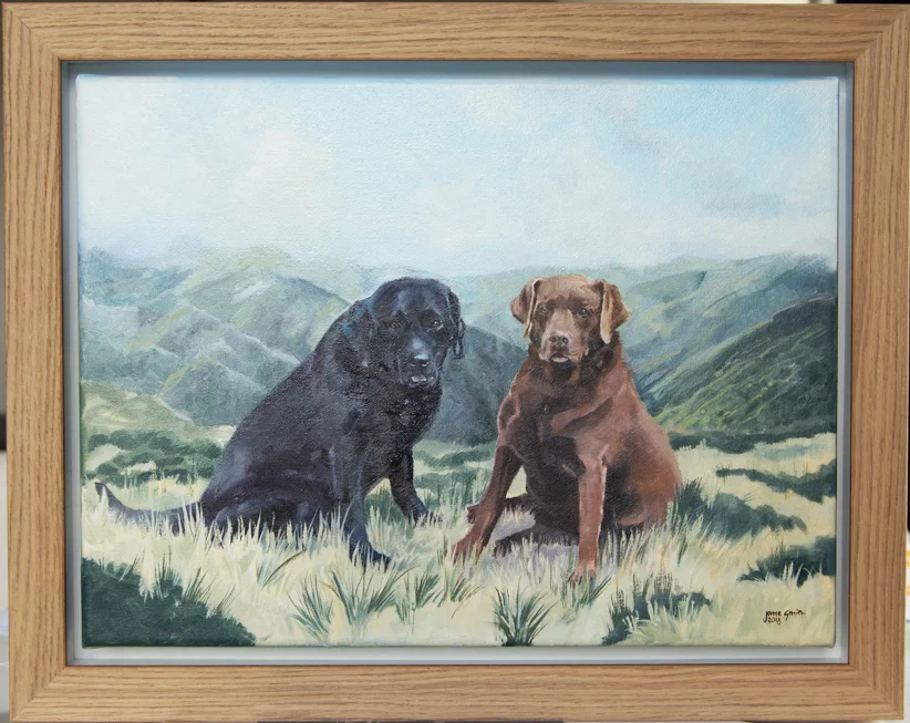 Bella and Buster - oil painting