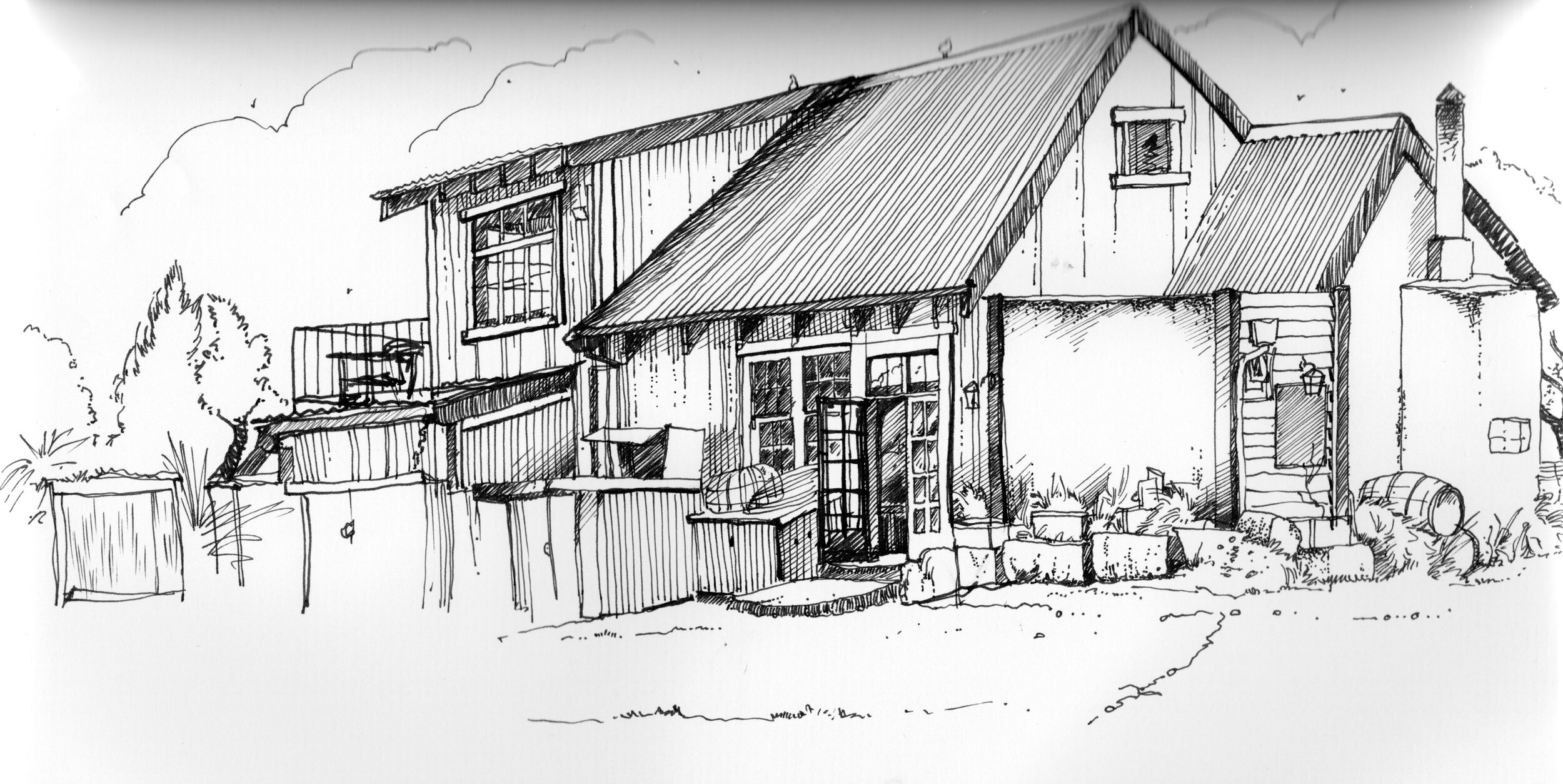 INKTOBER 2019 | Fleur's Place | Moeraki