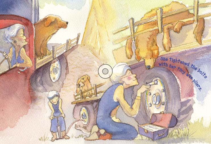  The truck needs a service before they set off. 