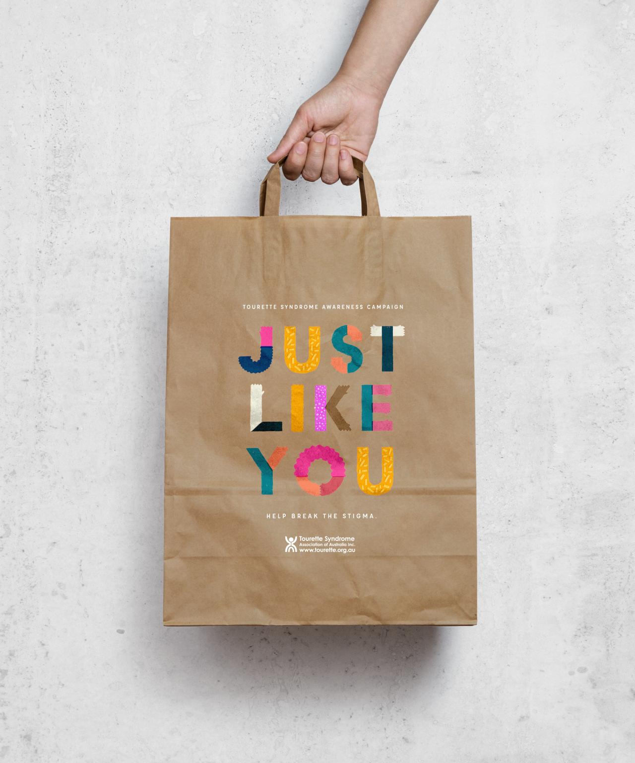 Tourrette Syndrome Association of Australia ‘Just Like You’ Campaign Marketing, Logo and Graphic Design, 2017