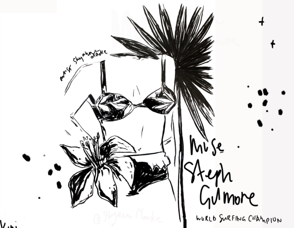 Shyanne Clarke Limited Edition print artwork 'Steph' Muse Steph Gilmore