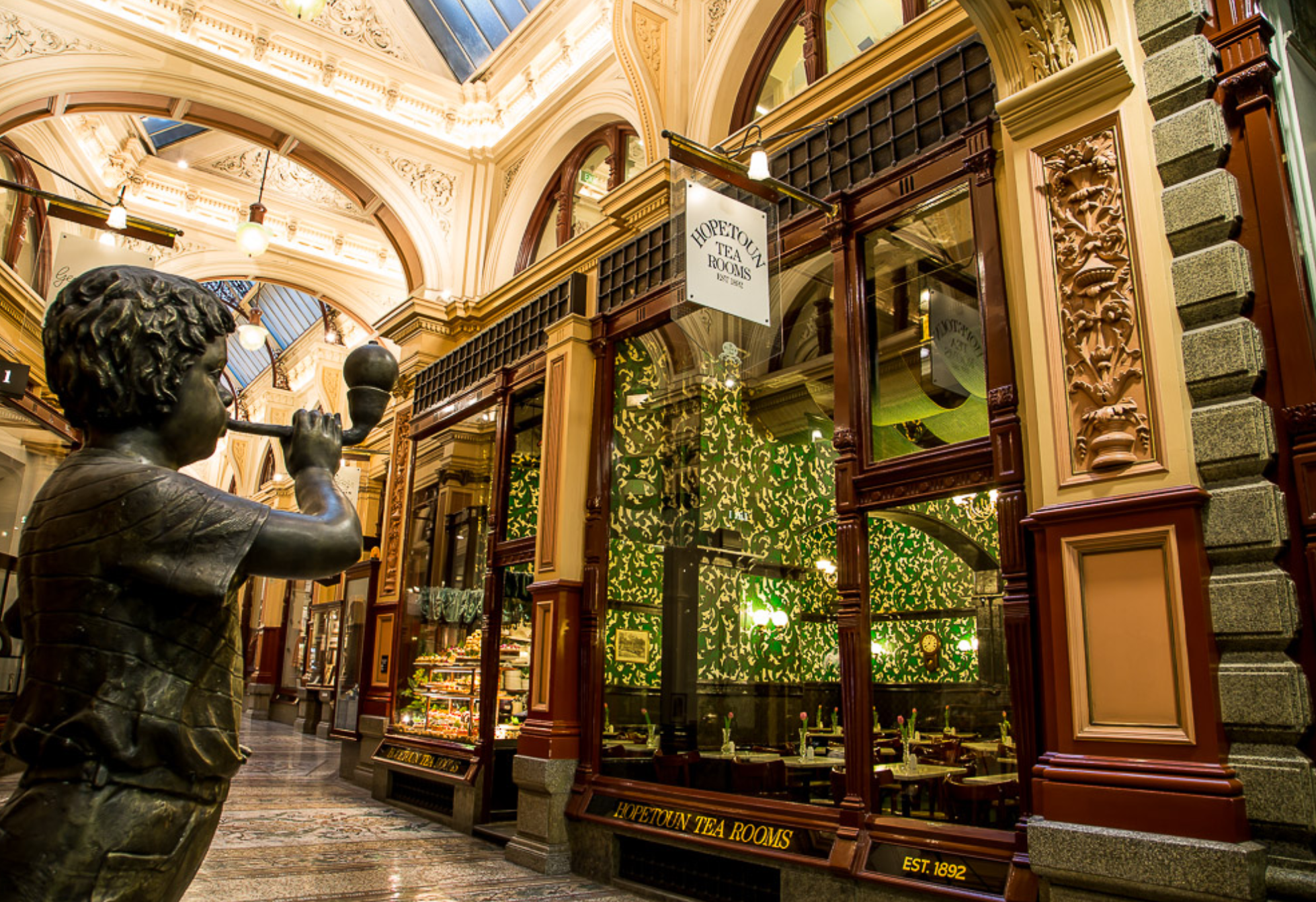 The Hopetoun Tea Rooms in Melbourne's Block Arcade