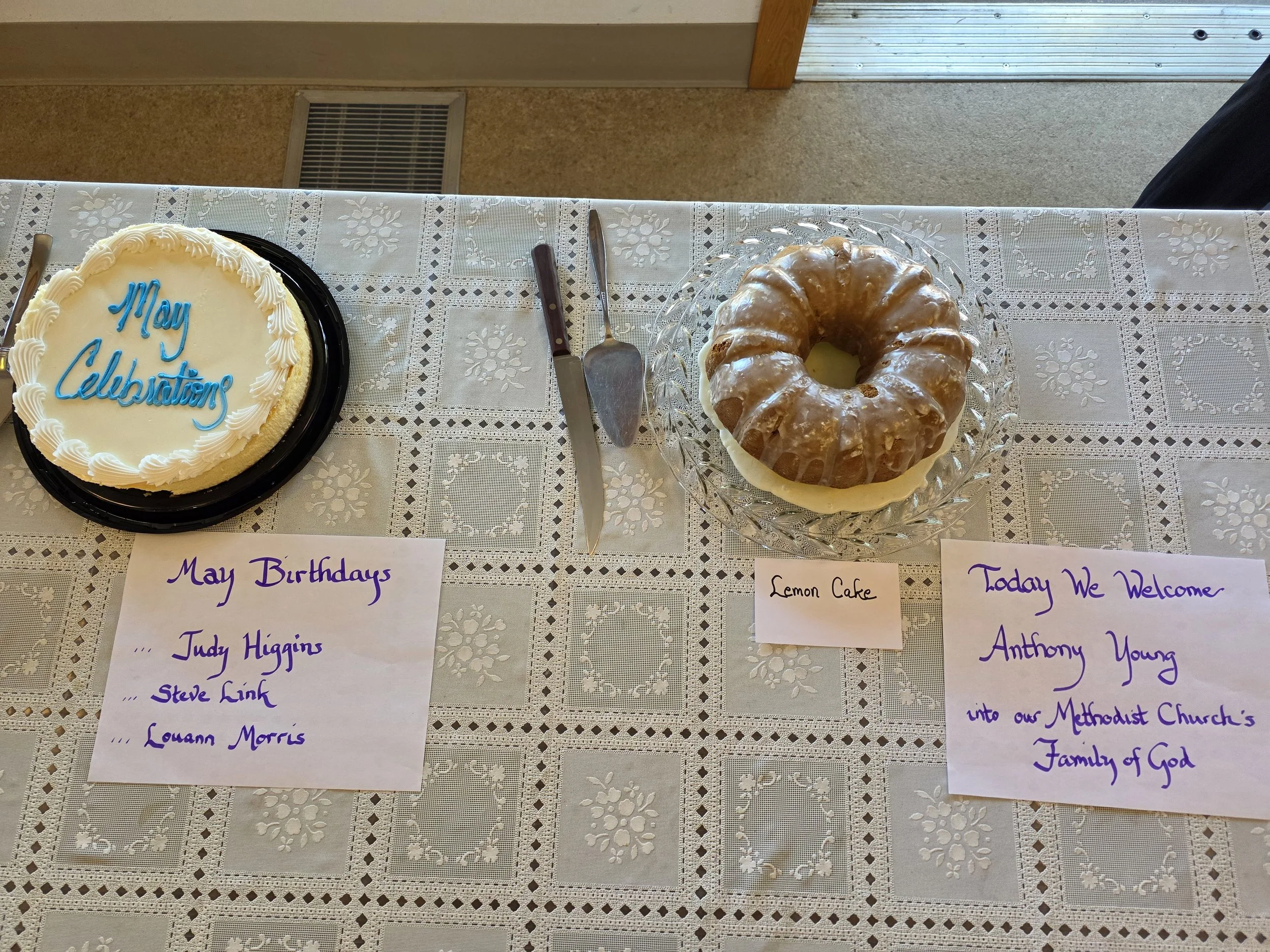 Celebrating anniversaries, birthdays, baptisms, joining the church, and everything in between