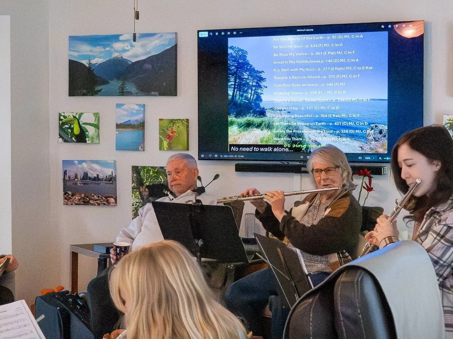 Music at a member's home. Music is such a central part of UMCA