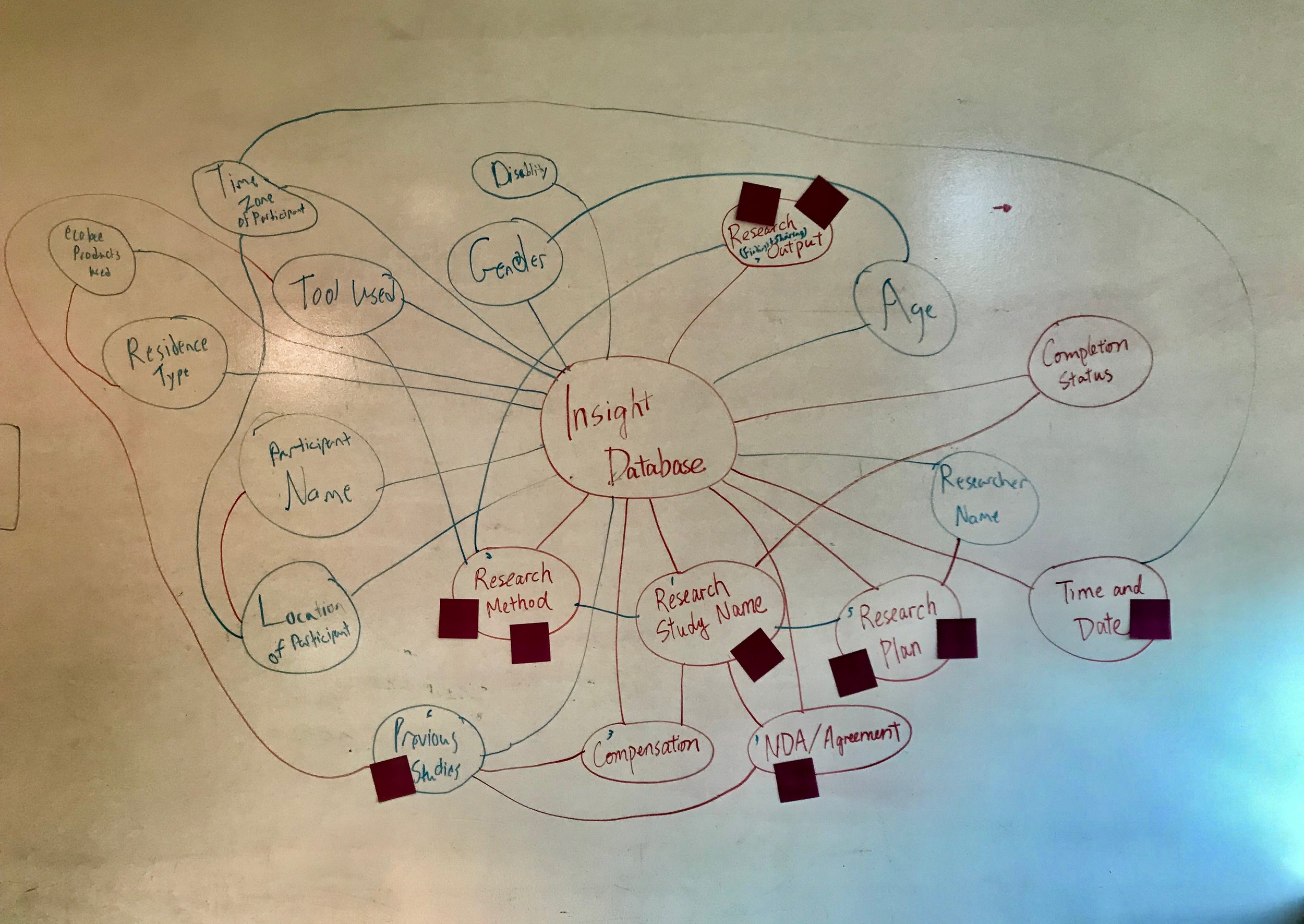 Mindmap of the Essential/Prioritized Components of the Insight Database