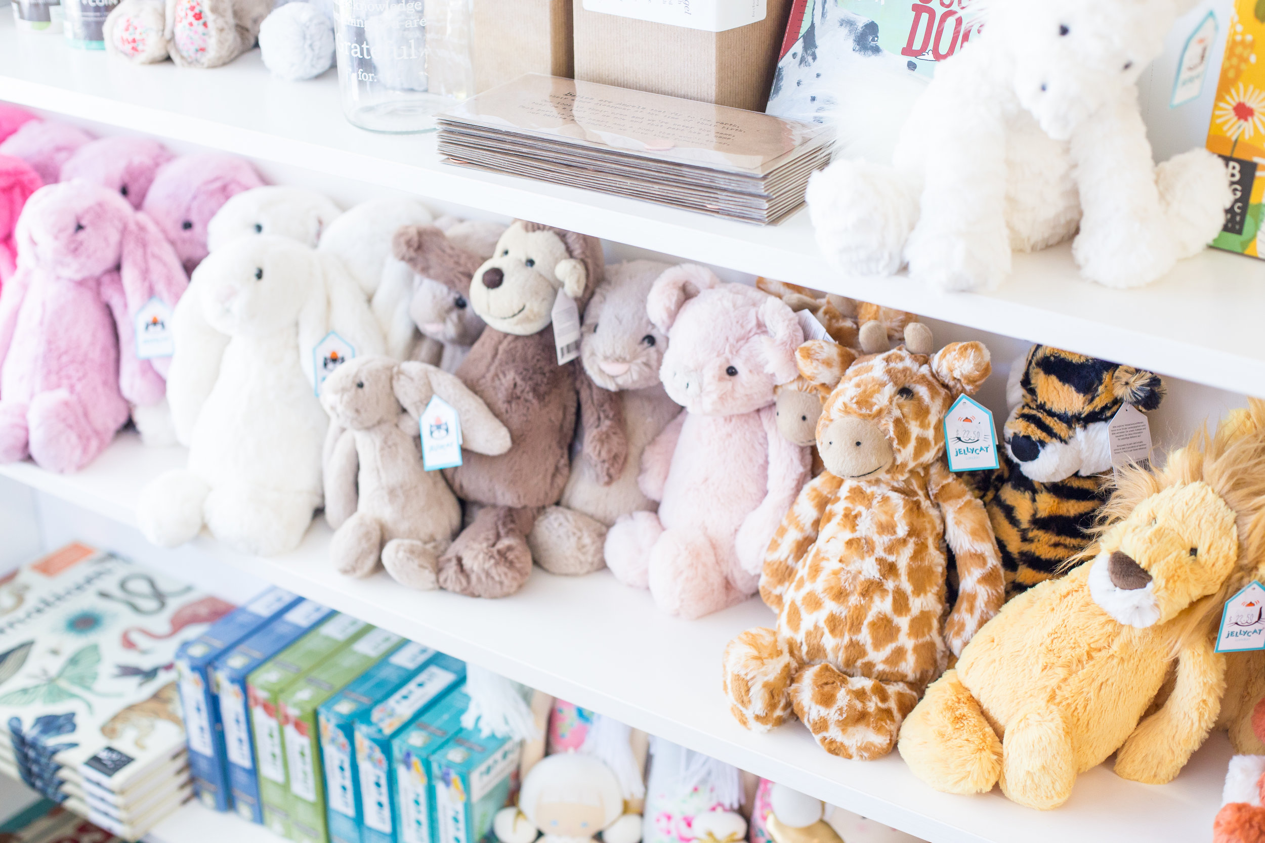 Plush toys, children's books