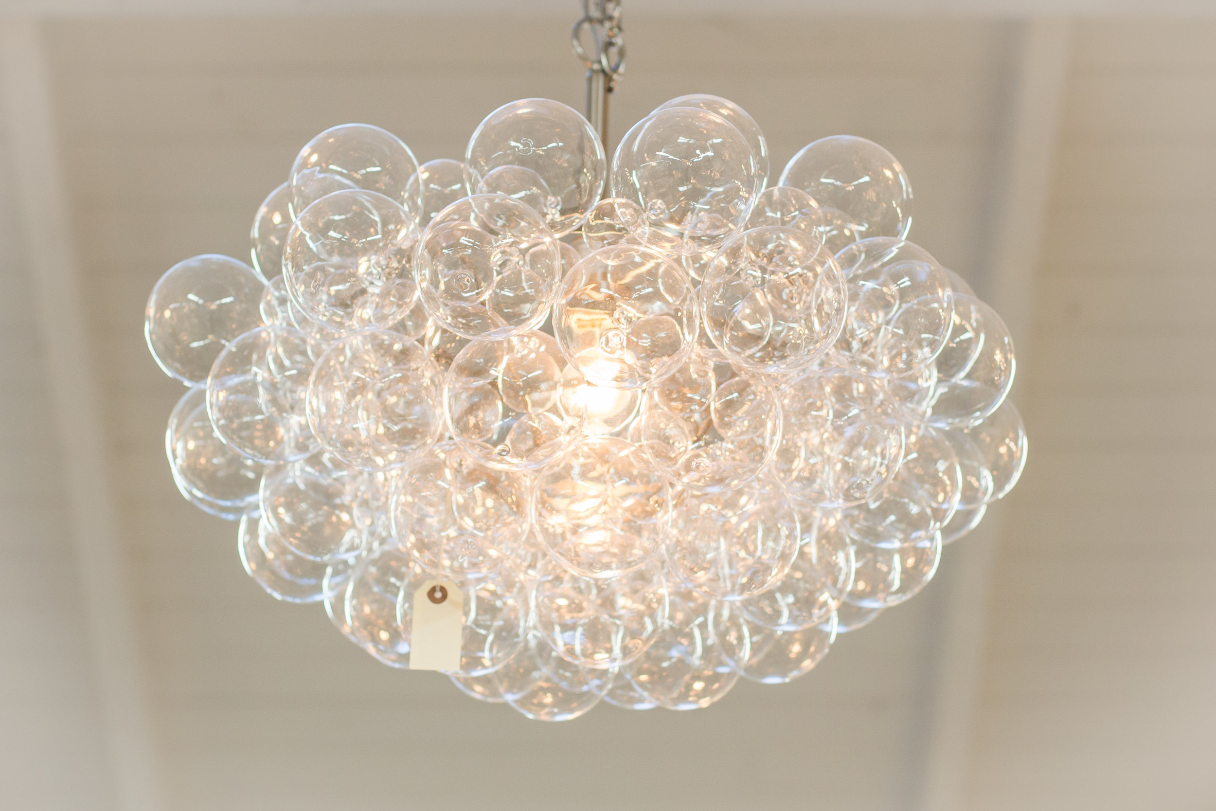 Bubble glass bulb chandelier