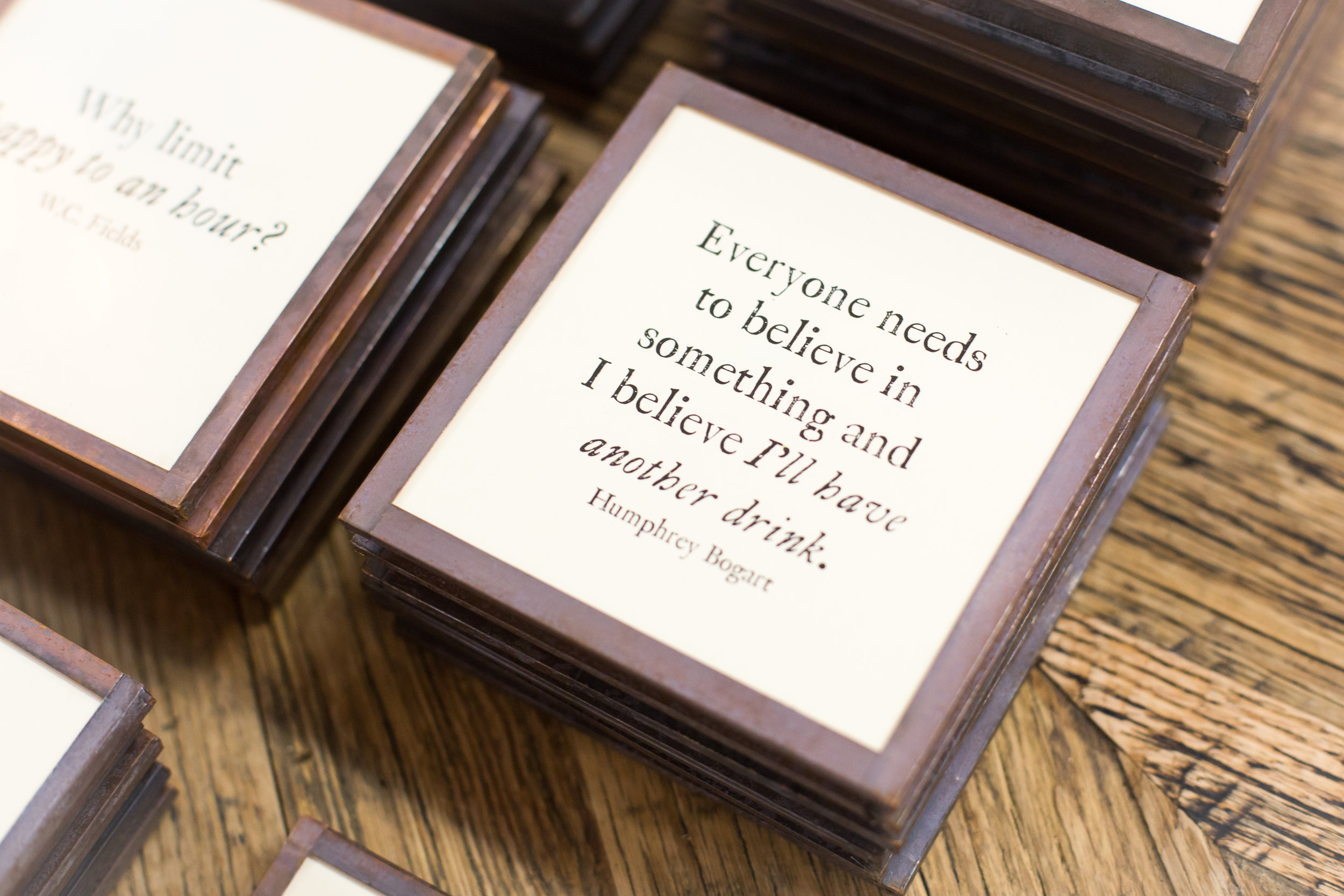 Inspirational quotes coasters