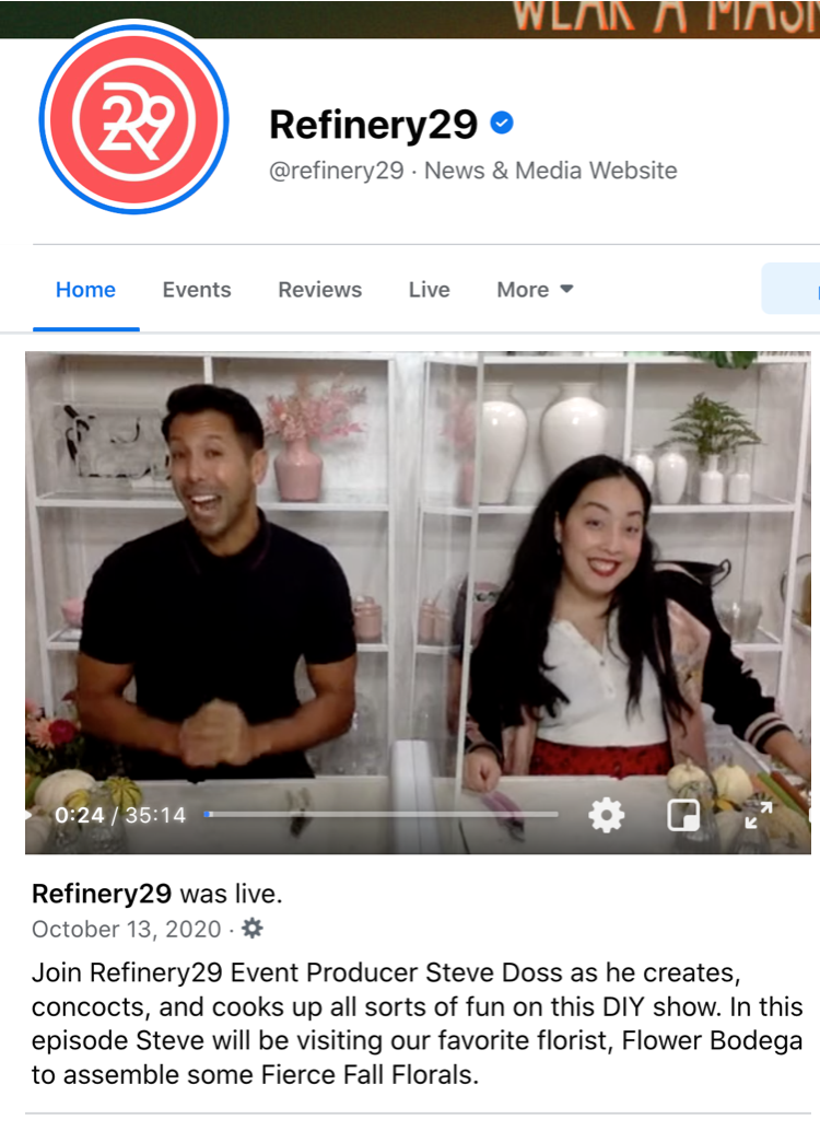 Refinery29 Do it With Doss FB Live