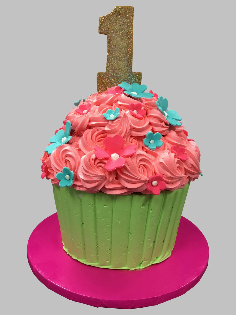 1st Birthday Cupcake Cake — Skazka Cakes