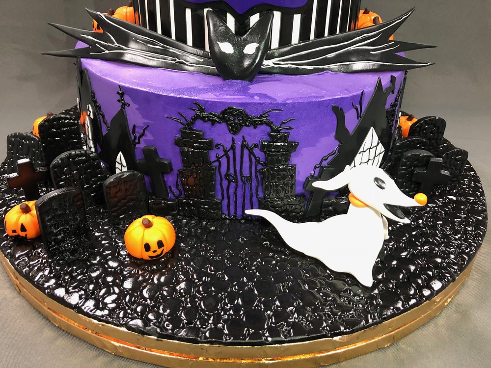 The Nightmare Before Christmas Theme 1st Birthday Cake Skazka Desserts Bakery Nj Custom Birthday Cakes Cupcakes Shop