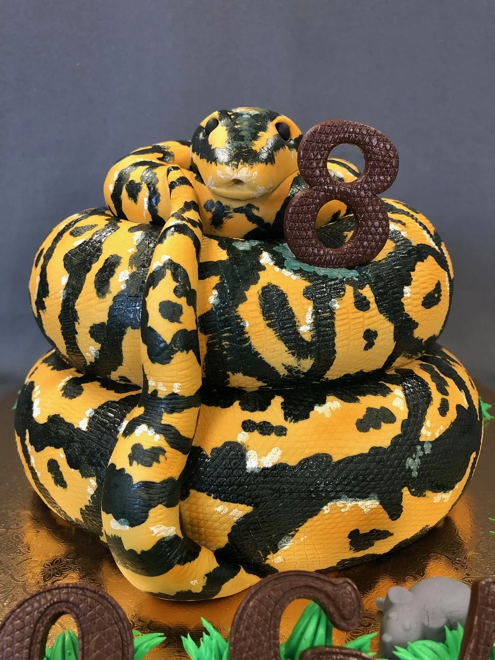 3D Boa Python Birthday Cake — Skazka Cakes
