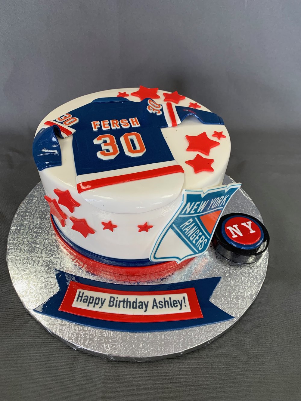 NY Rangers 2012 Winter Classic Jersey - Decorated Cake by - CakesDecor