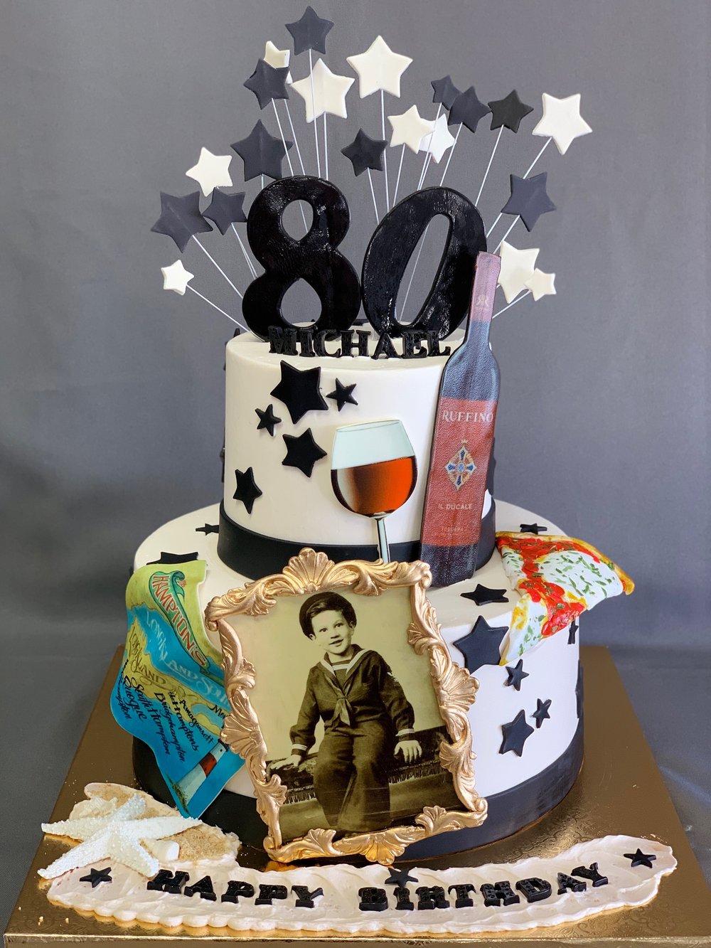 80th Birthday cake — Skazka Cakes