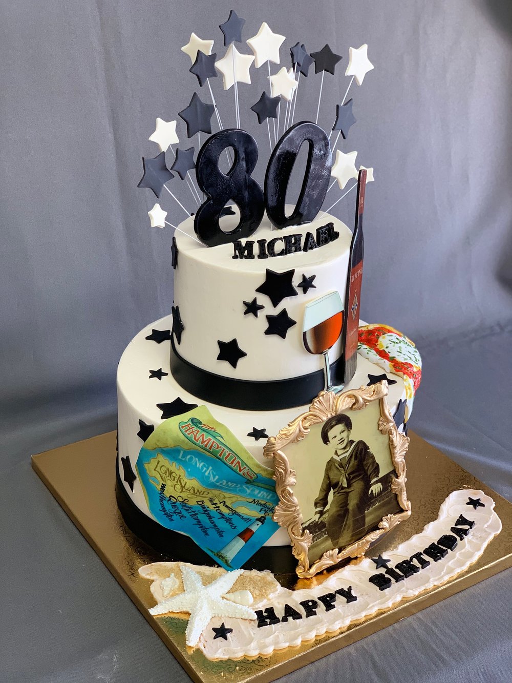 80th Birthday cake — Skazka Cakes