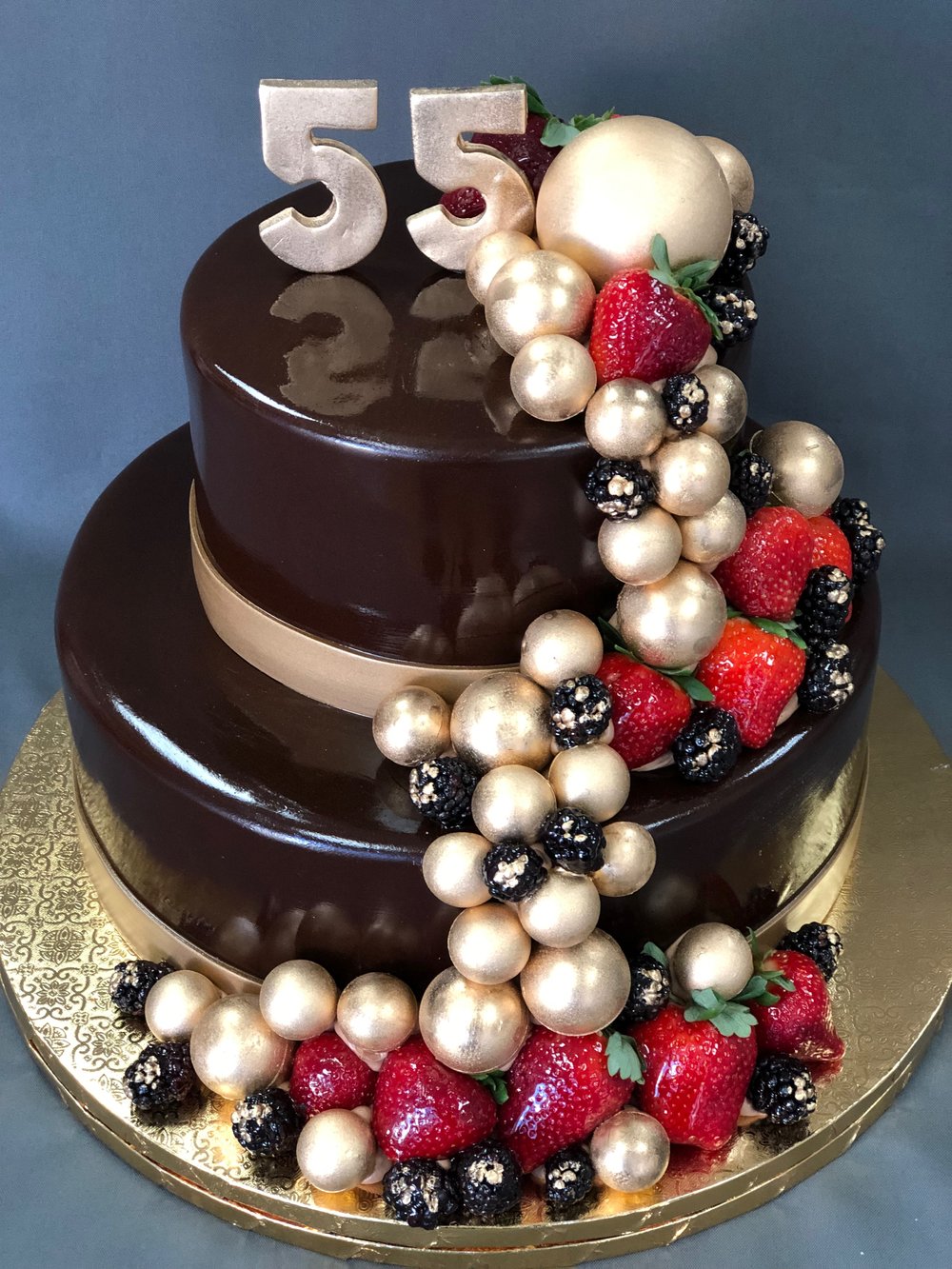 55th Birthday Cake Skazka Desserts Bakery Nj Custom Birthday Cakes Cupcakes Shop