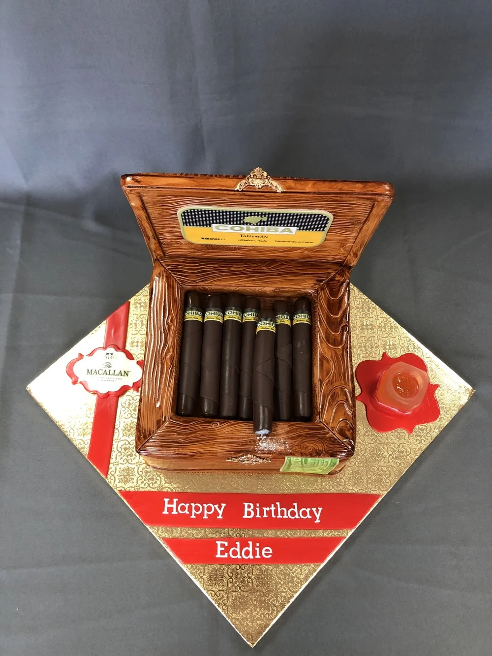Cigar Box Birthday Cake — Skazka Cakes