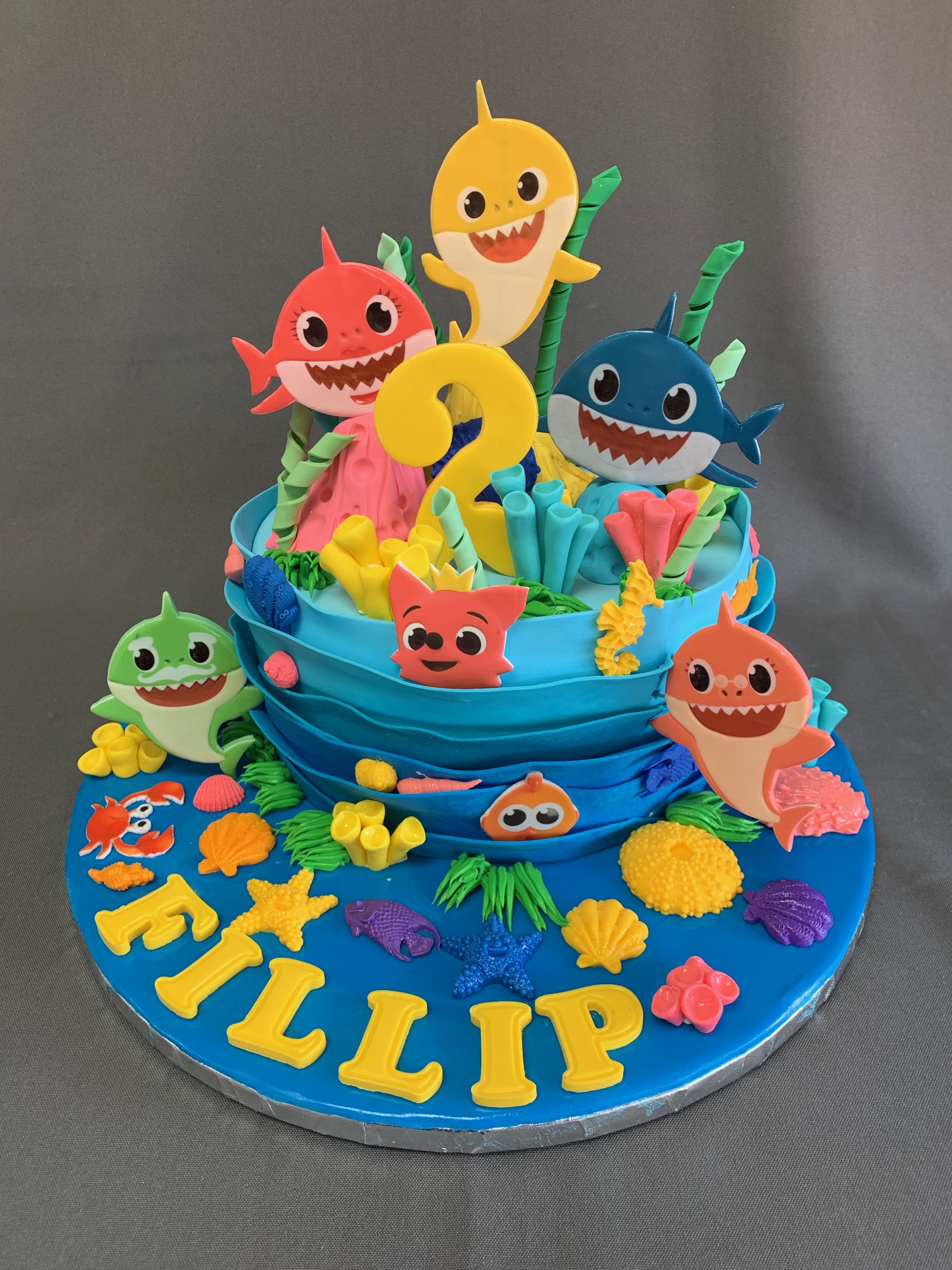 Baby Shark Birthday Cake Skazka Desserts Bakery Nj Custom