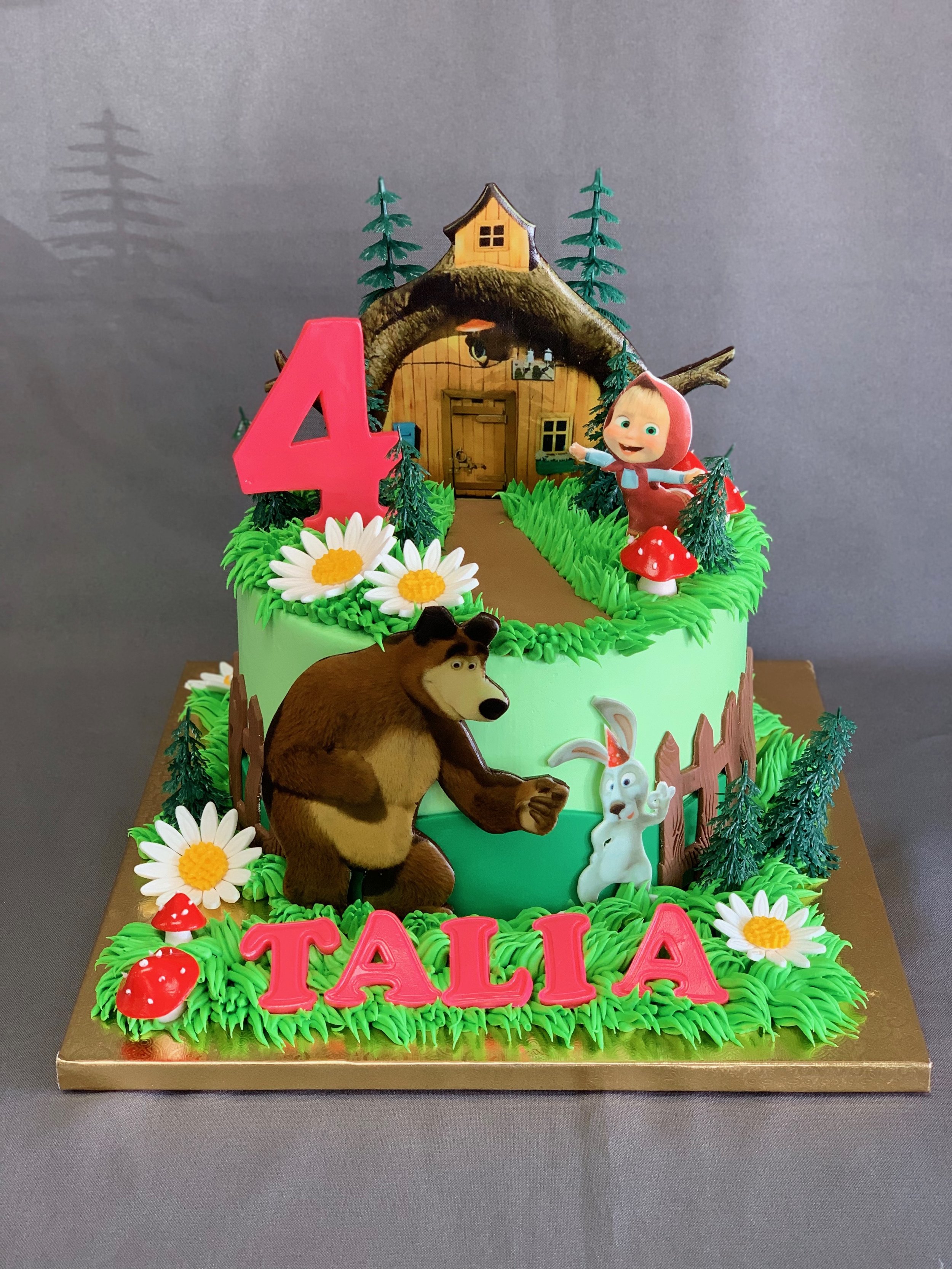 Masha And Bear Birthday Cake