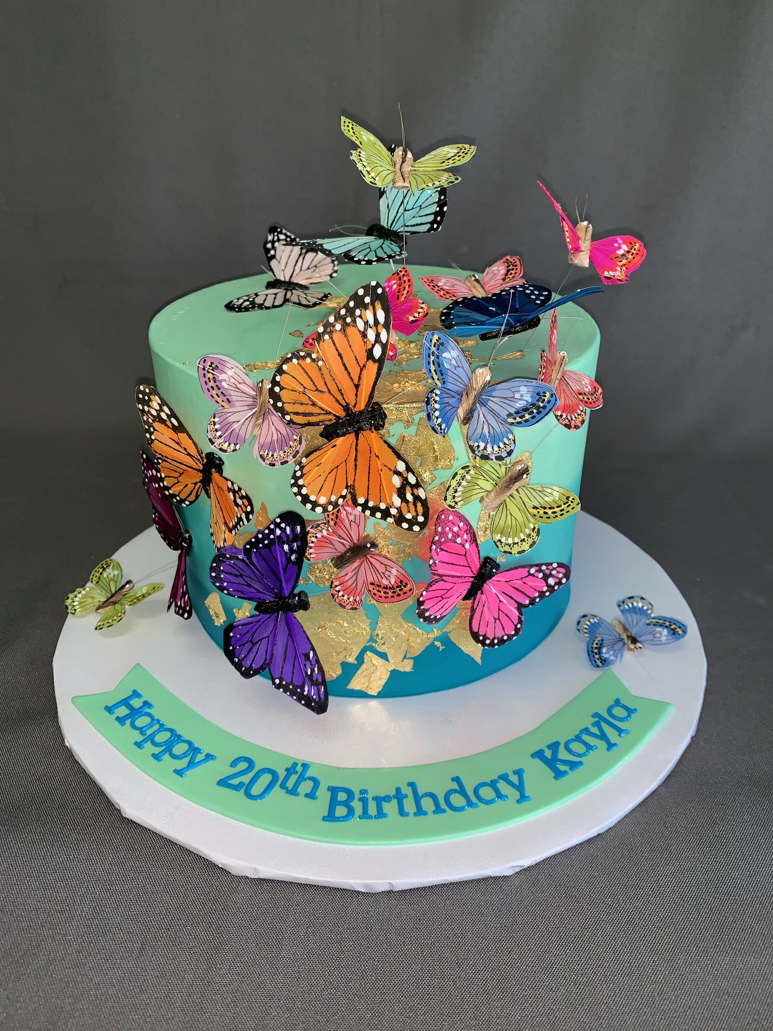 Butterflies Birthday Cake — Skazka Cakes