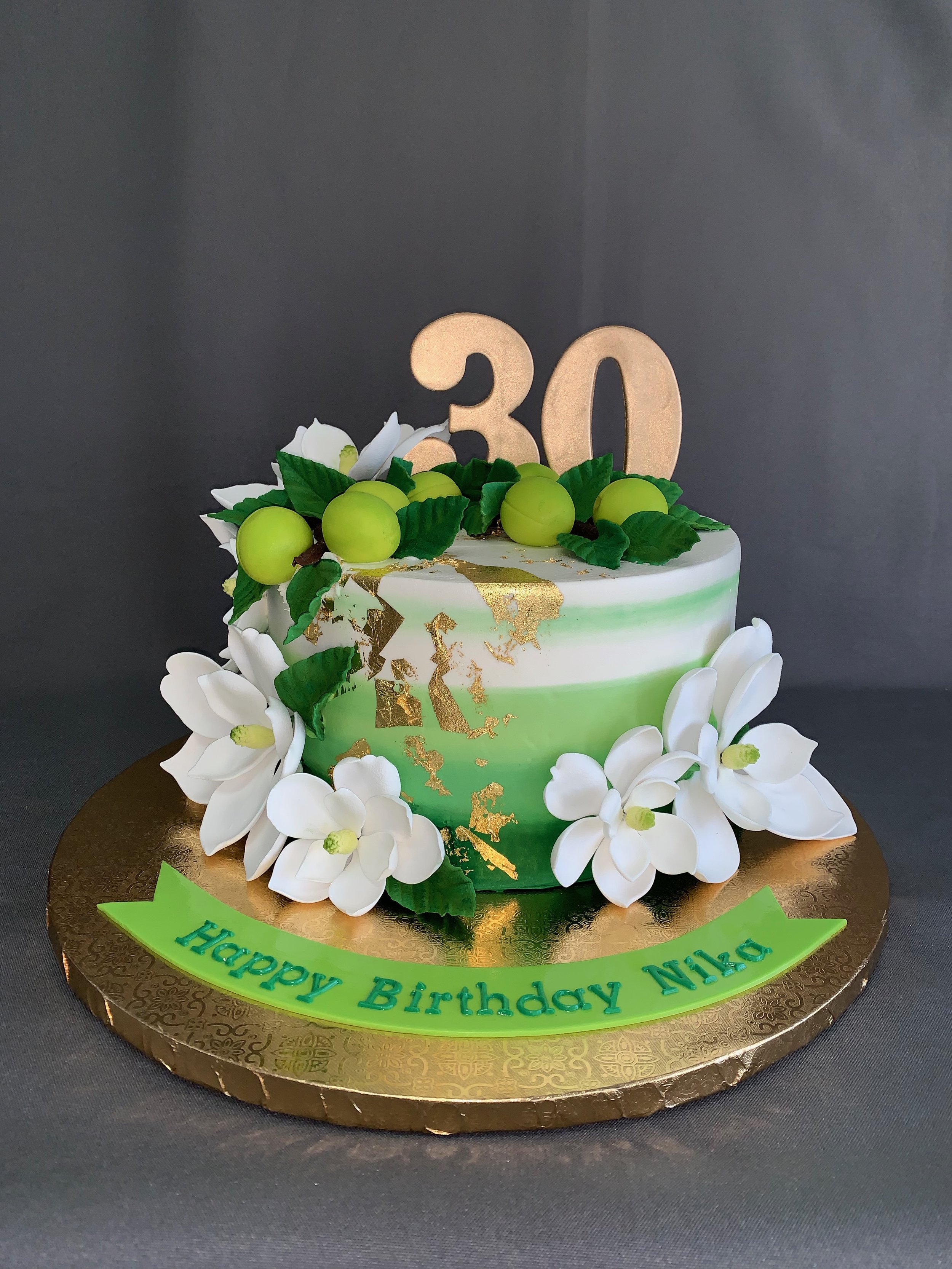 Green  Gold Cake Decoration IdeasGreen Wedding Cake DesignsBirthday Cake  IdeasCake Decorating  YouTube
