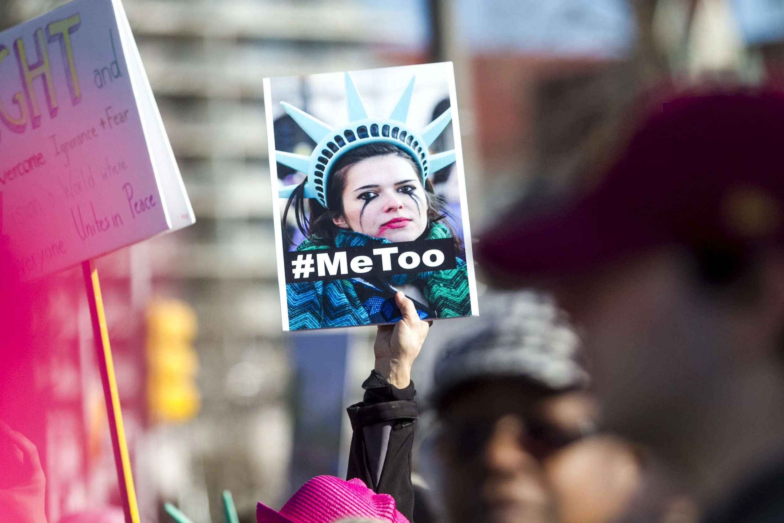  A protester during the Women's March in Philadelphia, PA. 