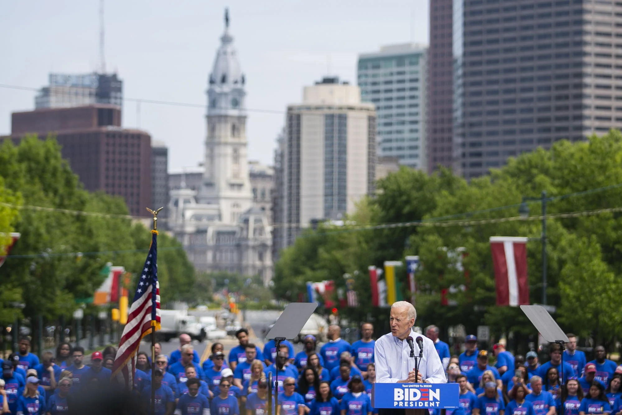 Former vice president Joe Biden announces his candidacy for president in the 2020 presidential election. 