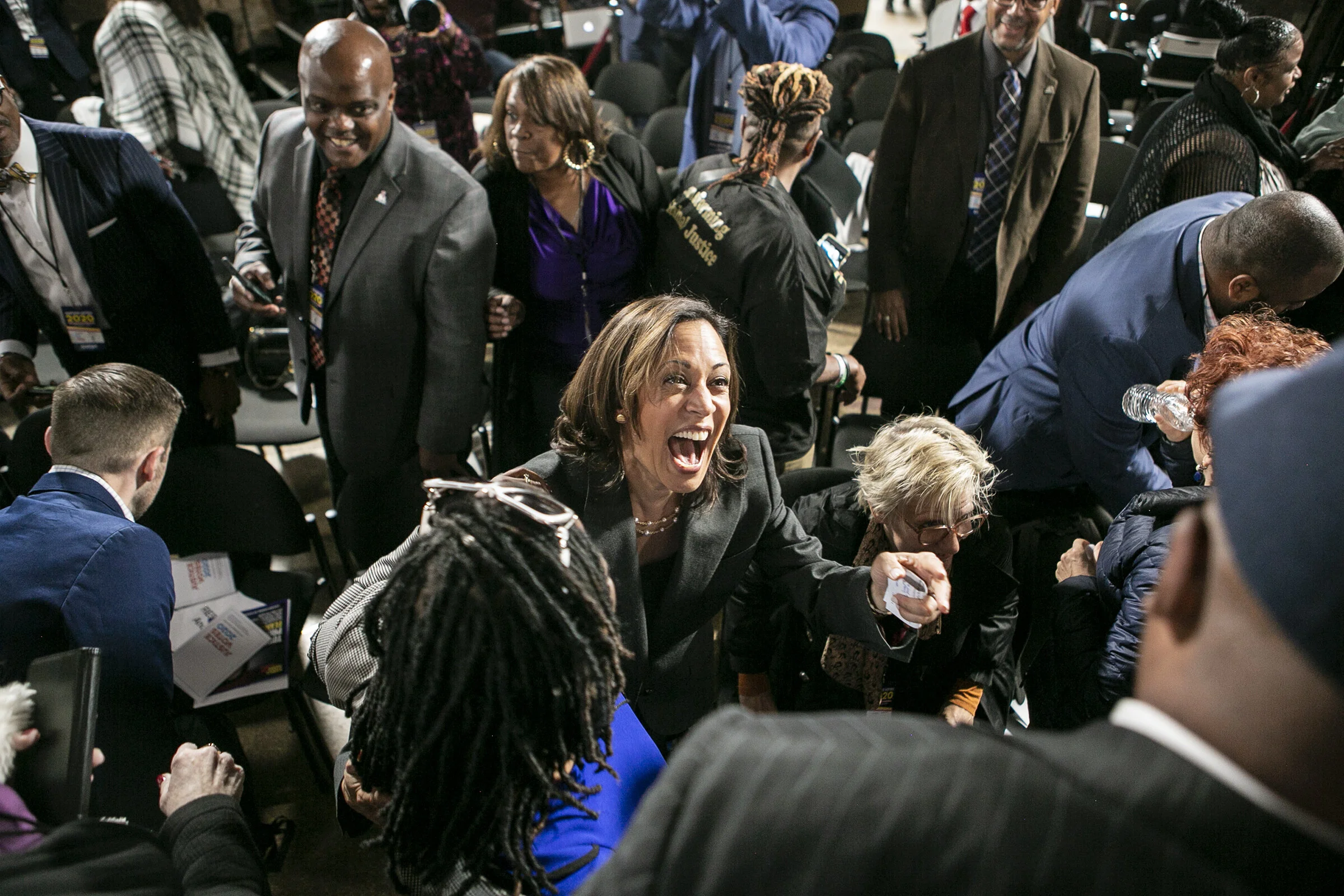  Then presidential candidate Kamala Harris, during a campaign stop in Philadelphia, PA.  