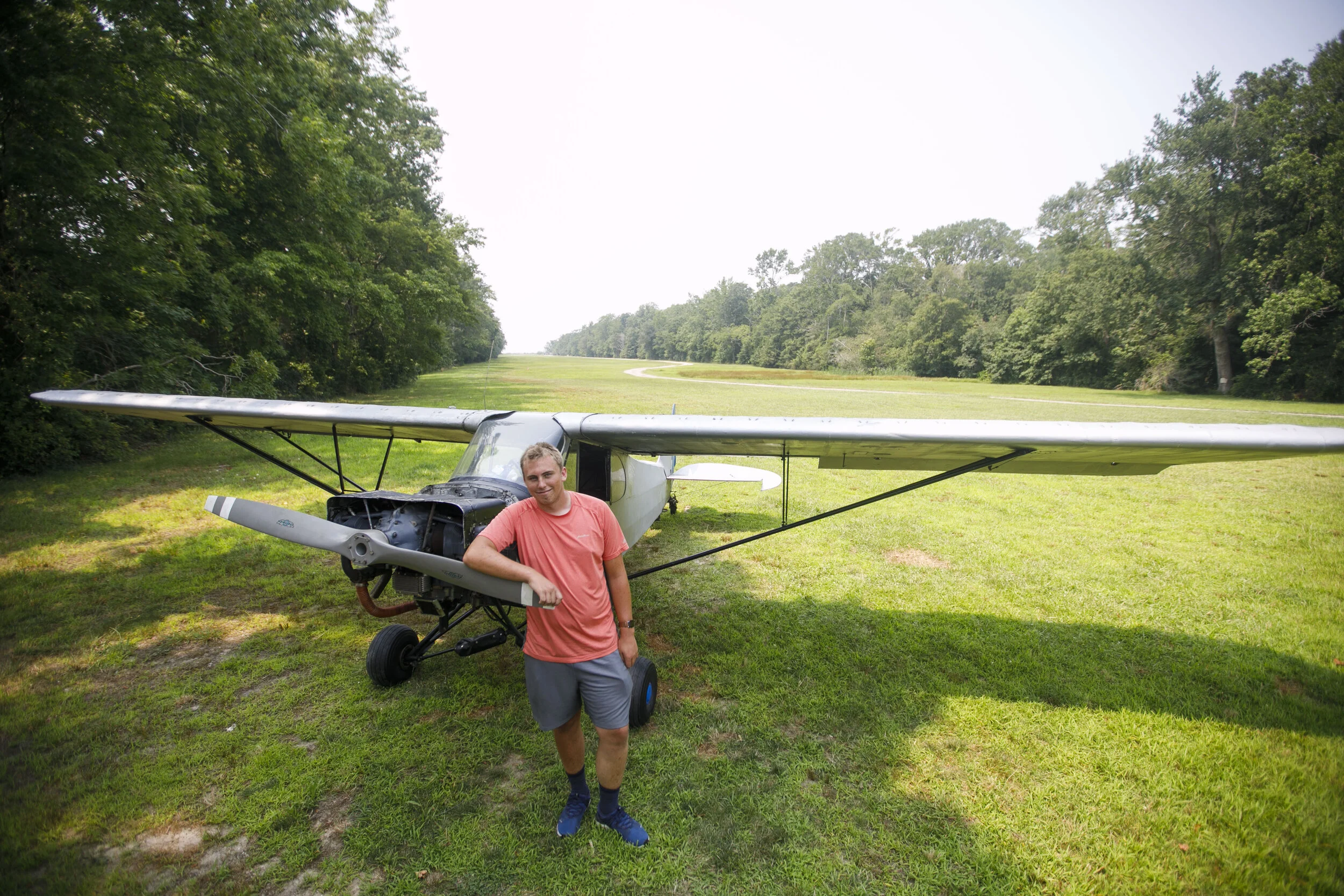  Landon Lucas, a 19-year-old pilot, emergency landed his small banner plane at a highway near Ocean City, NJ. 