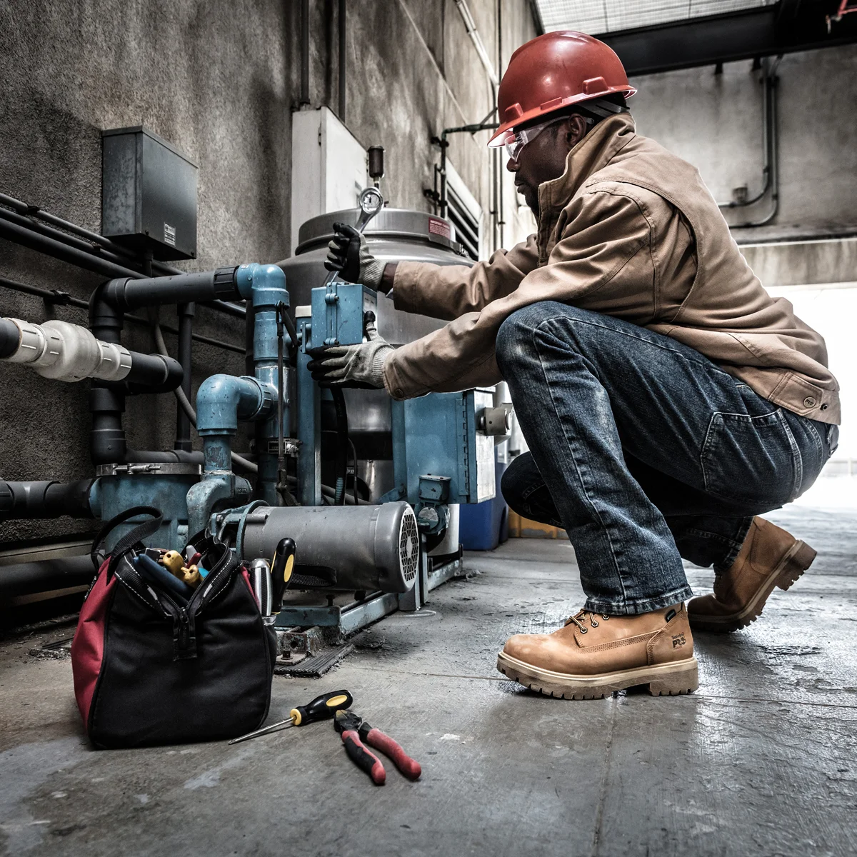 man work boots