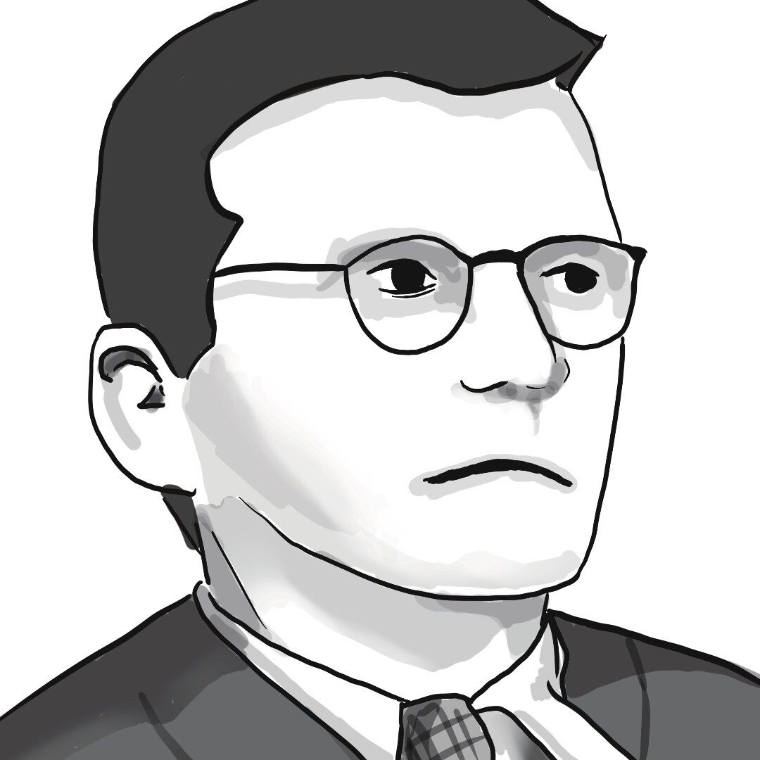 Inktober Recap #24 (which may or may not have been inked, and almost certainly didn't follow the day's prompt). Shostakovich.
