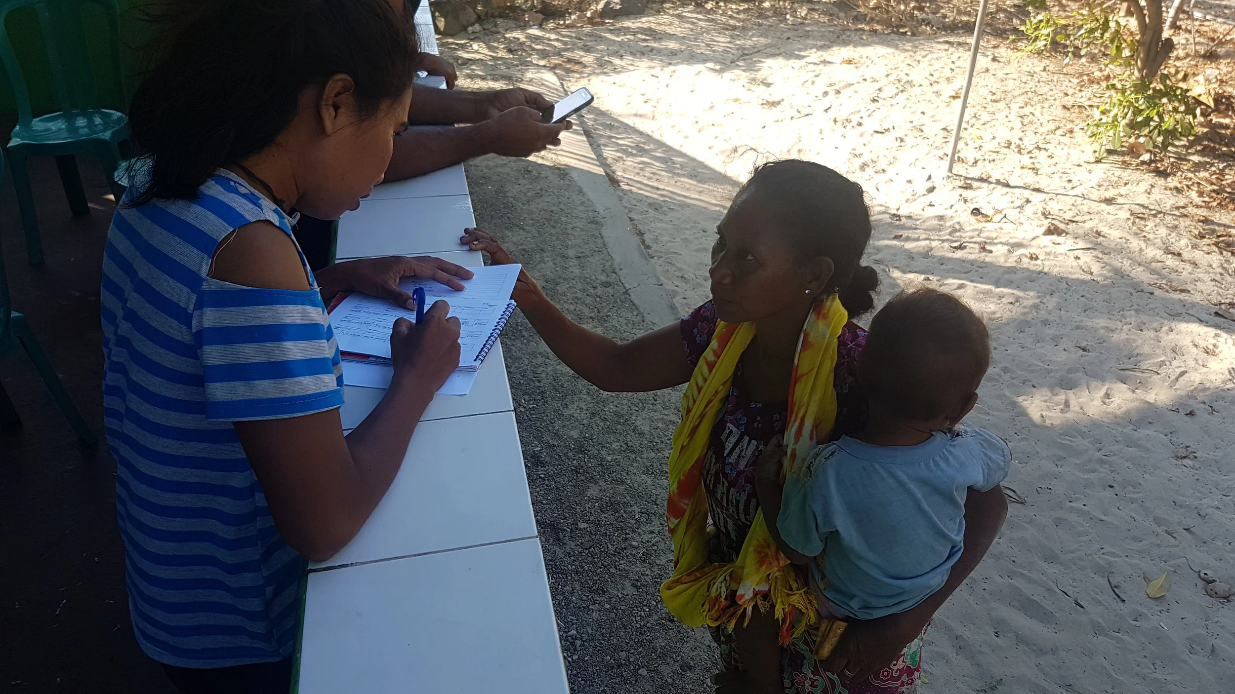 Emi Alves conducting M&E surveys for Abundant Water