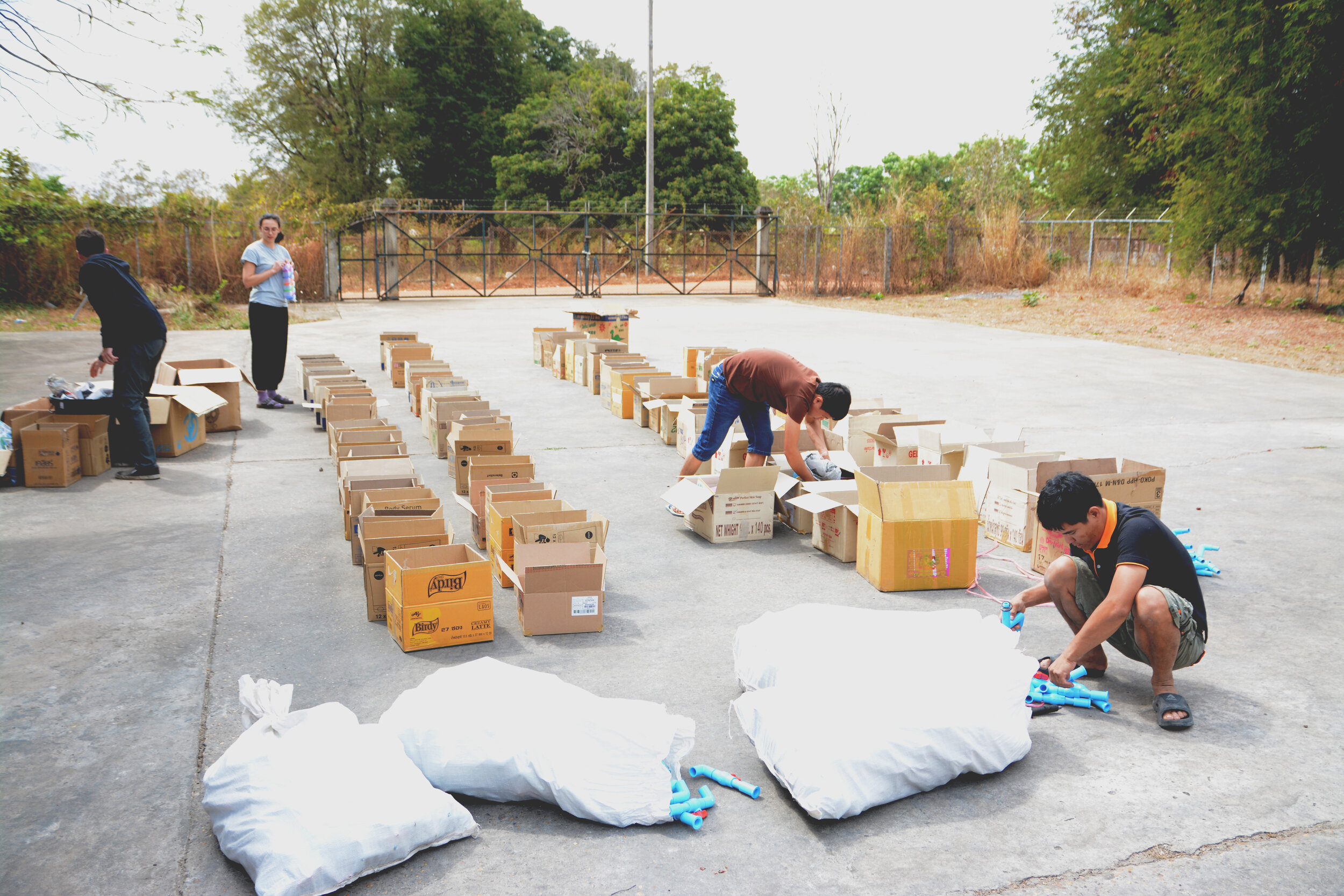   Preparation of cardboard boxes  