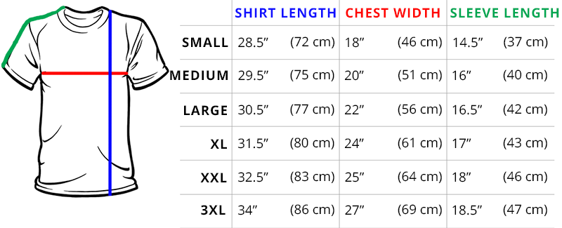 men's shirt size measurements