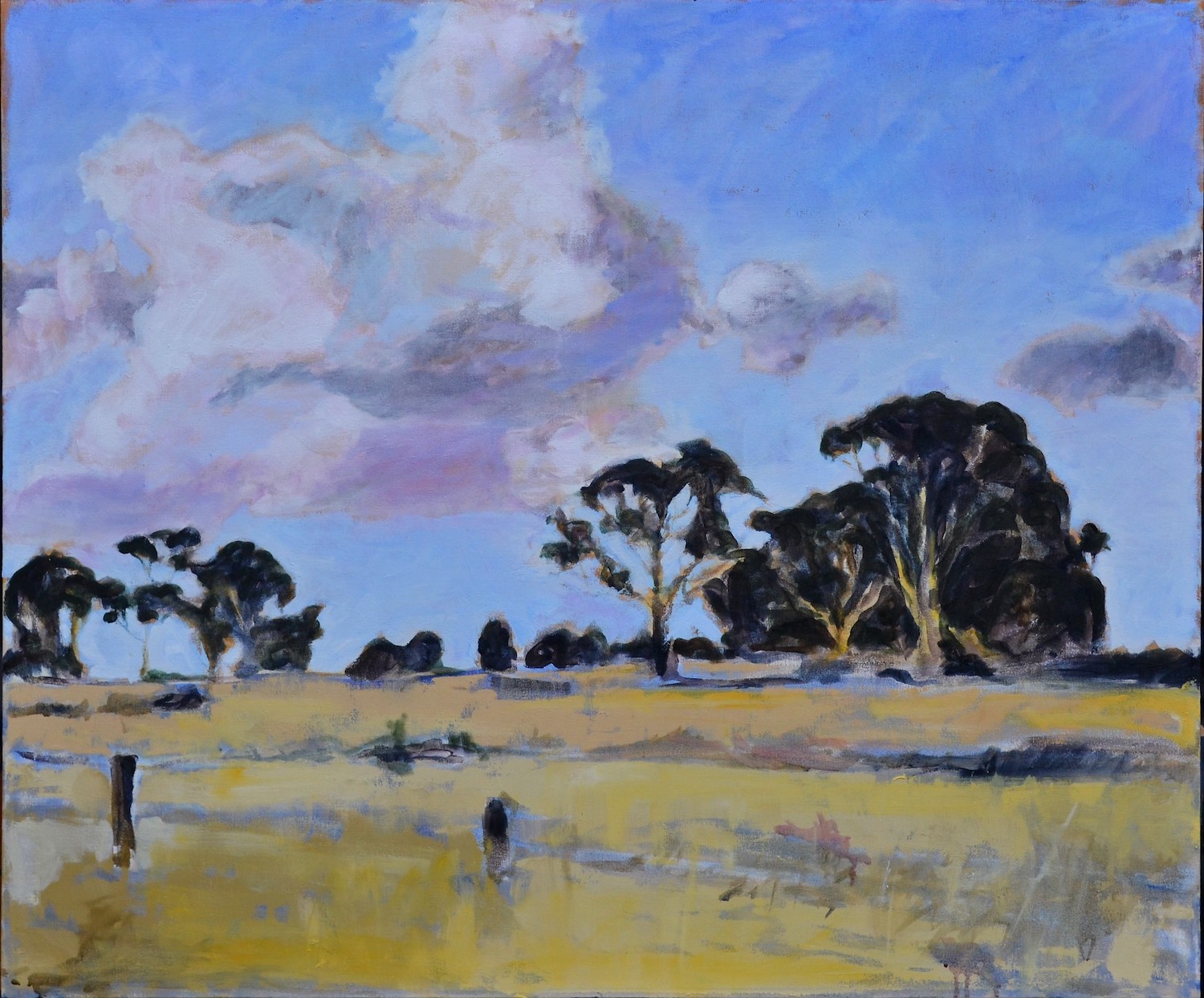 Long Fox Hill from Stonestreet Lane 2017 oil on canvas 85x100cm