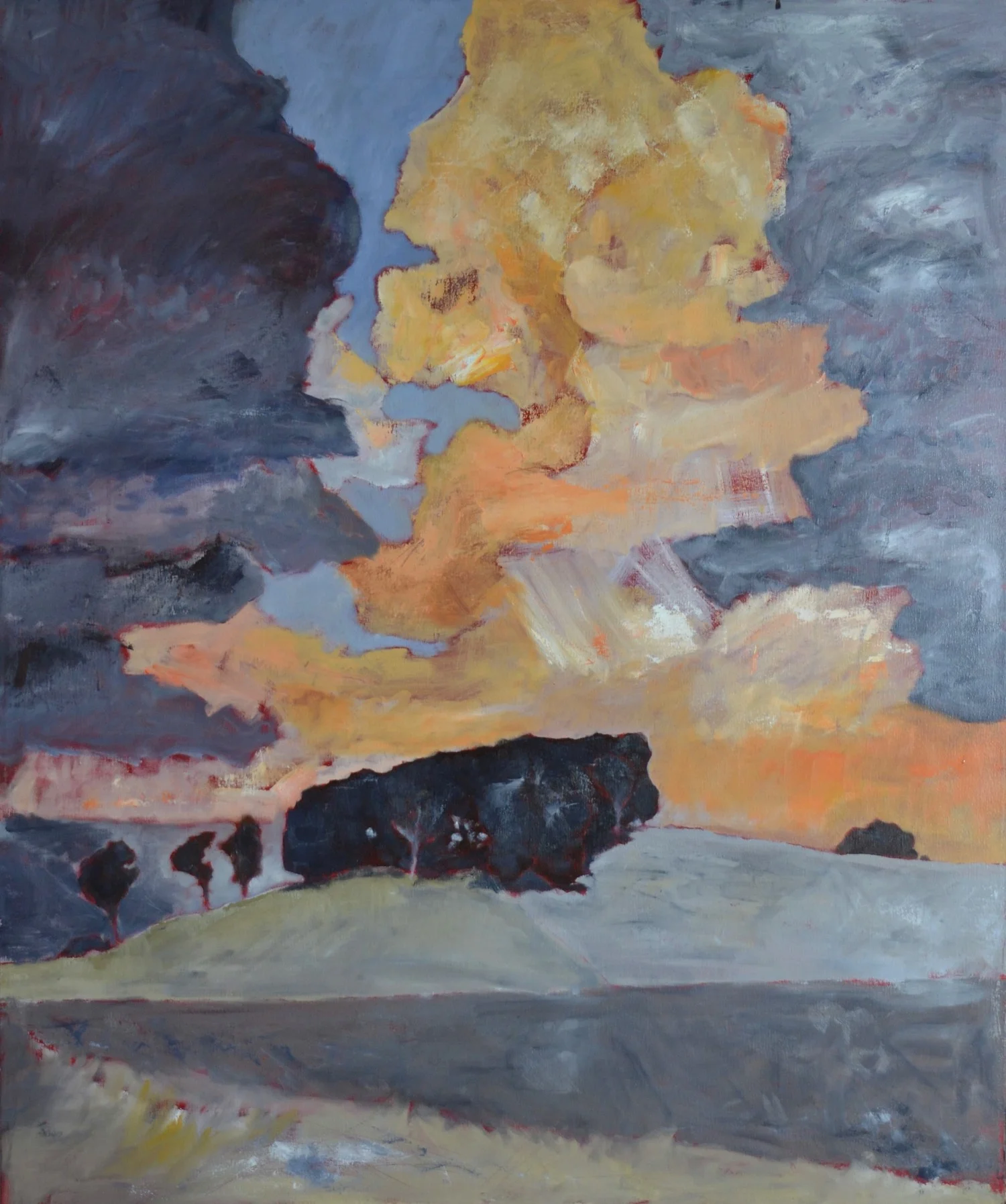 Nyes Gate Rd 1 2017 oil on canvas 100x50cm 