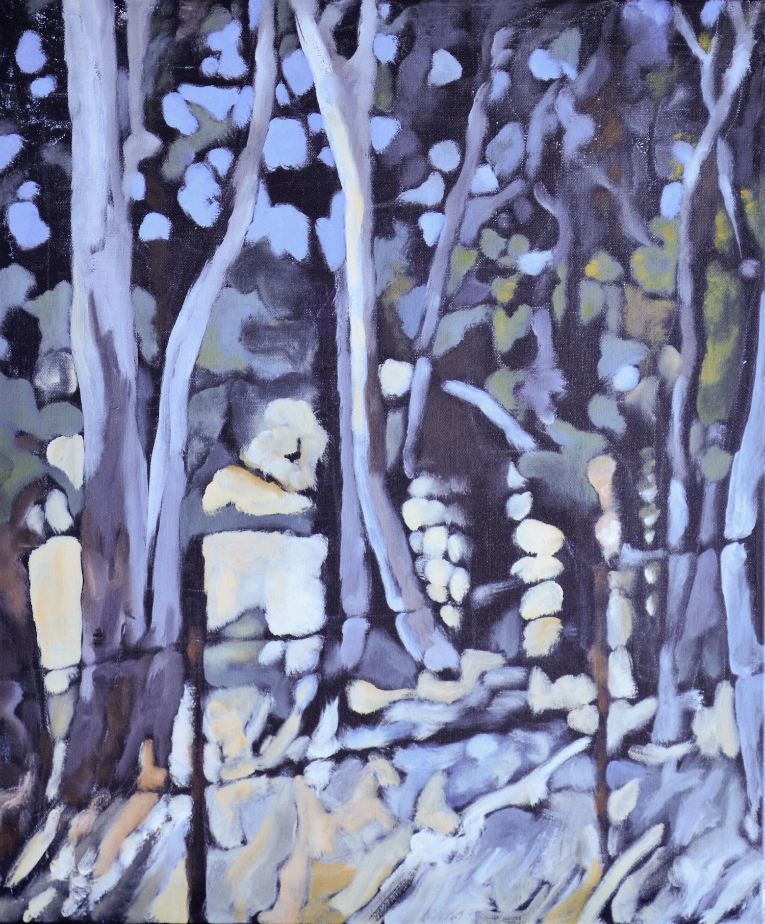 Stonestreet Lane Fenceline 2016 oil on canvas 61x51cm