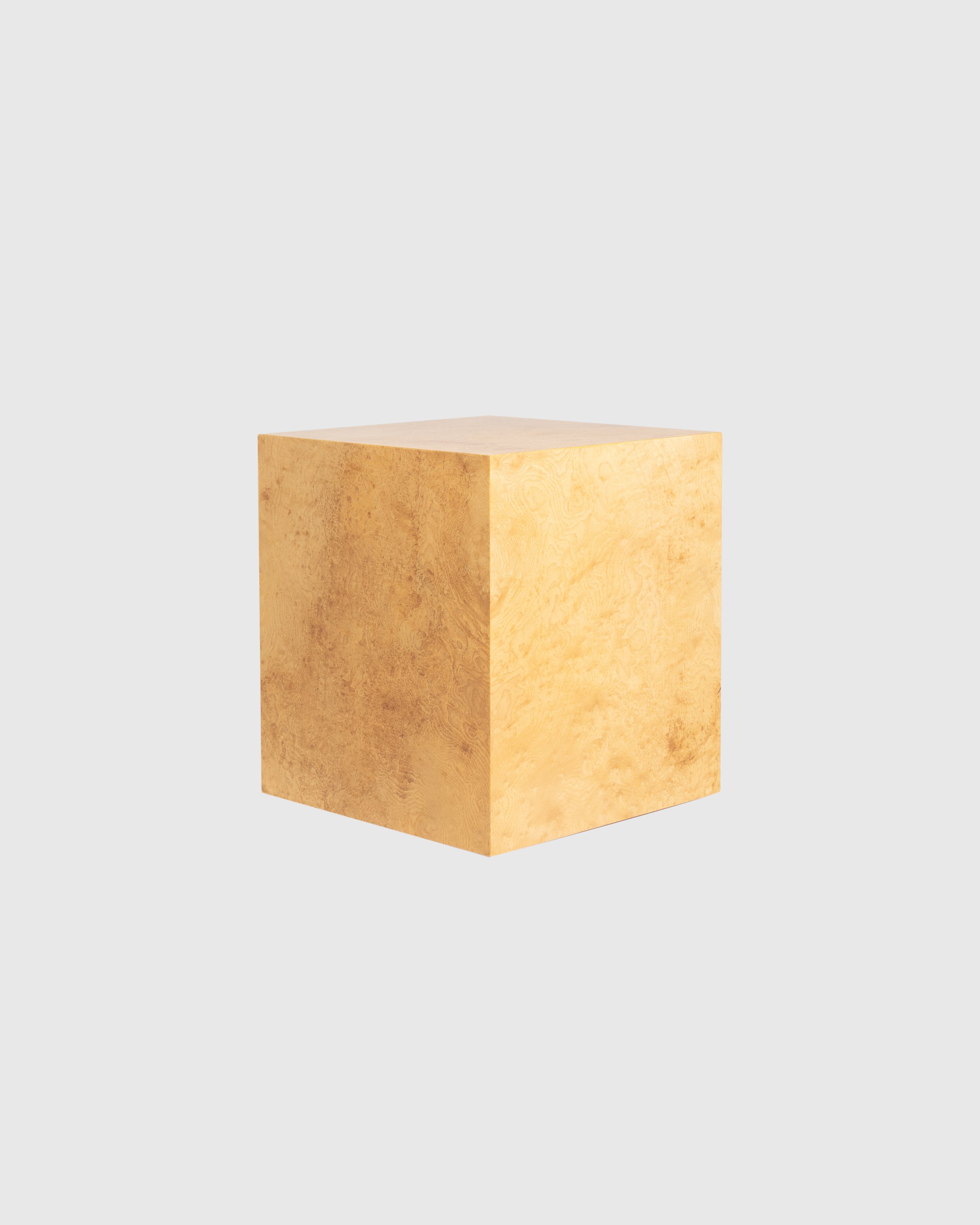 Cube Side Table | Burl Wood