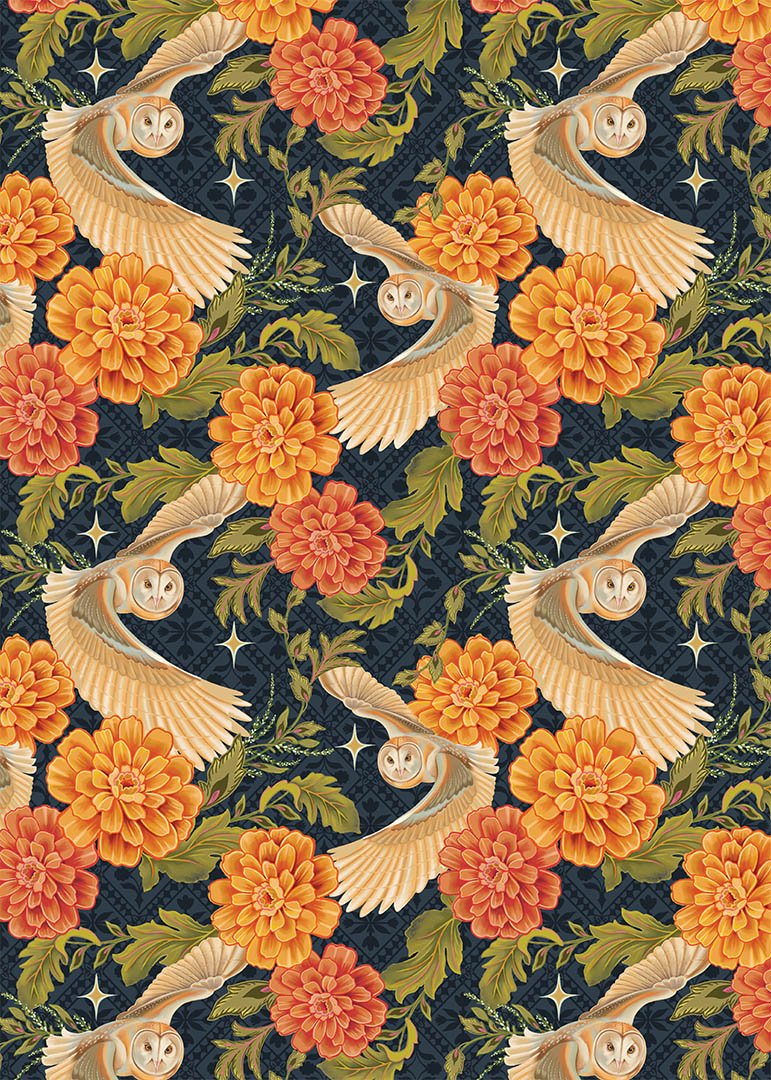 GEM0182-D_OWL & MARIGOLDS_PATTERN_OOB26_1080PX.jpg