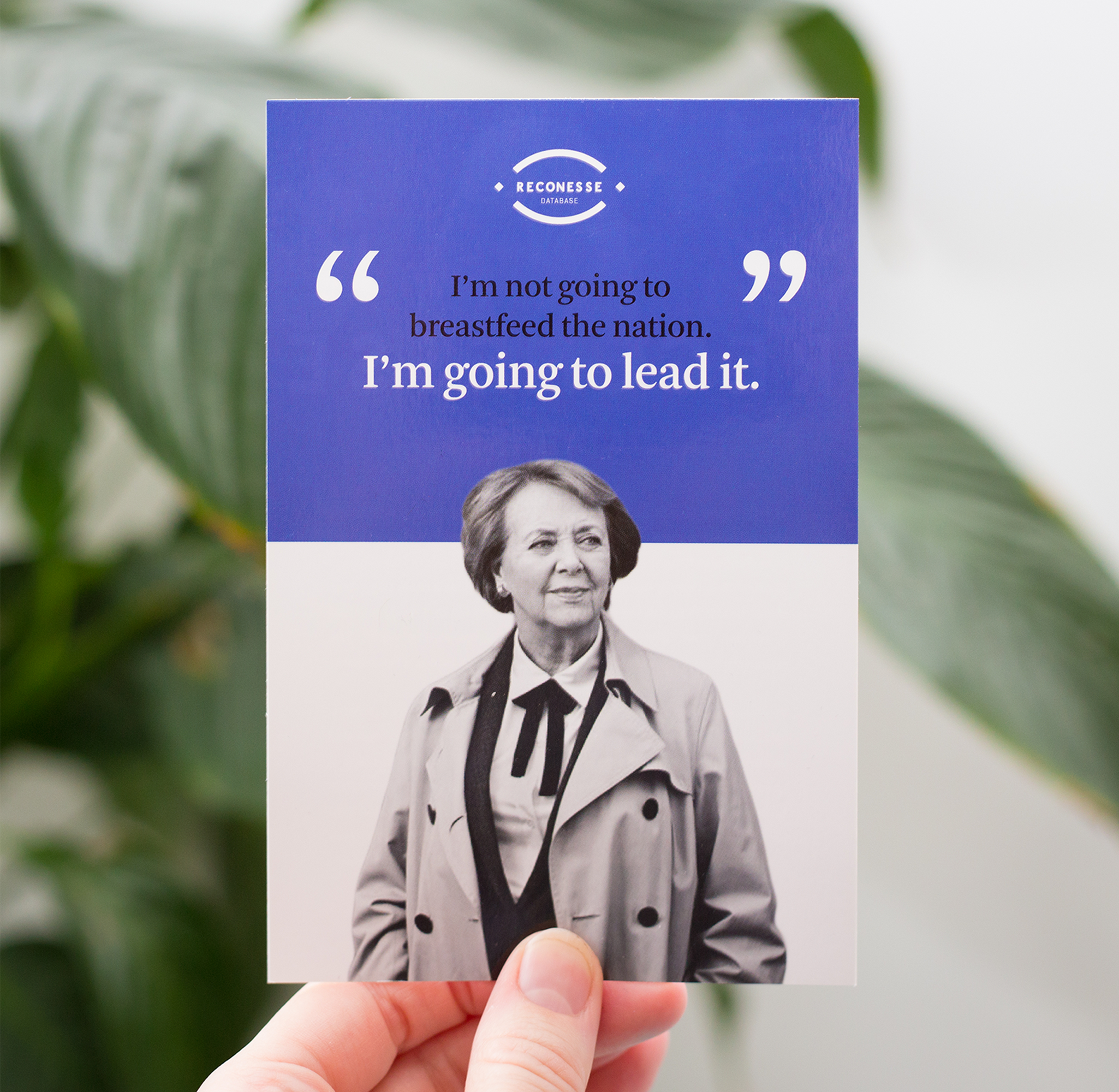     These postcards were designed in lieu of business cards for promoting the Reconesse project at meet-ups and conferences. With engaging content on one side, and an elevator pitch on the other, it is designed to encourage people to keep them, hang 