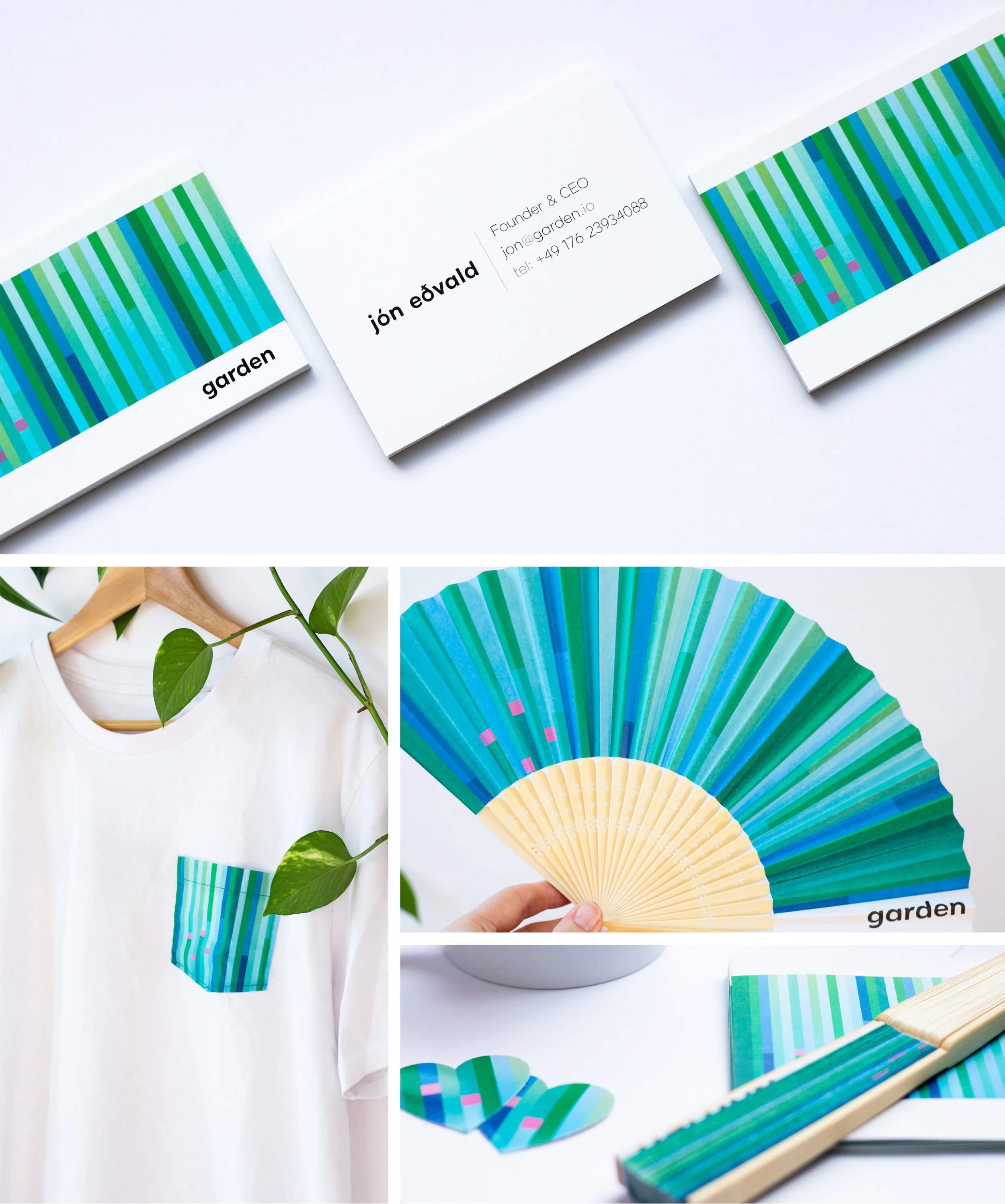  above: various print and merch      below:   garden.io  