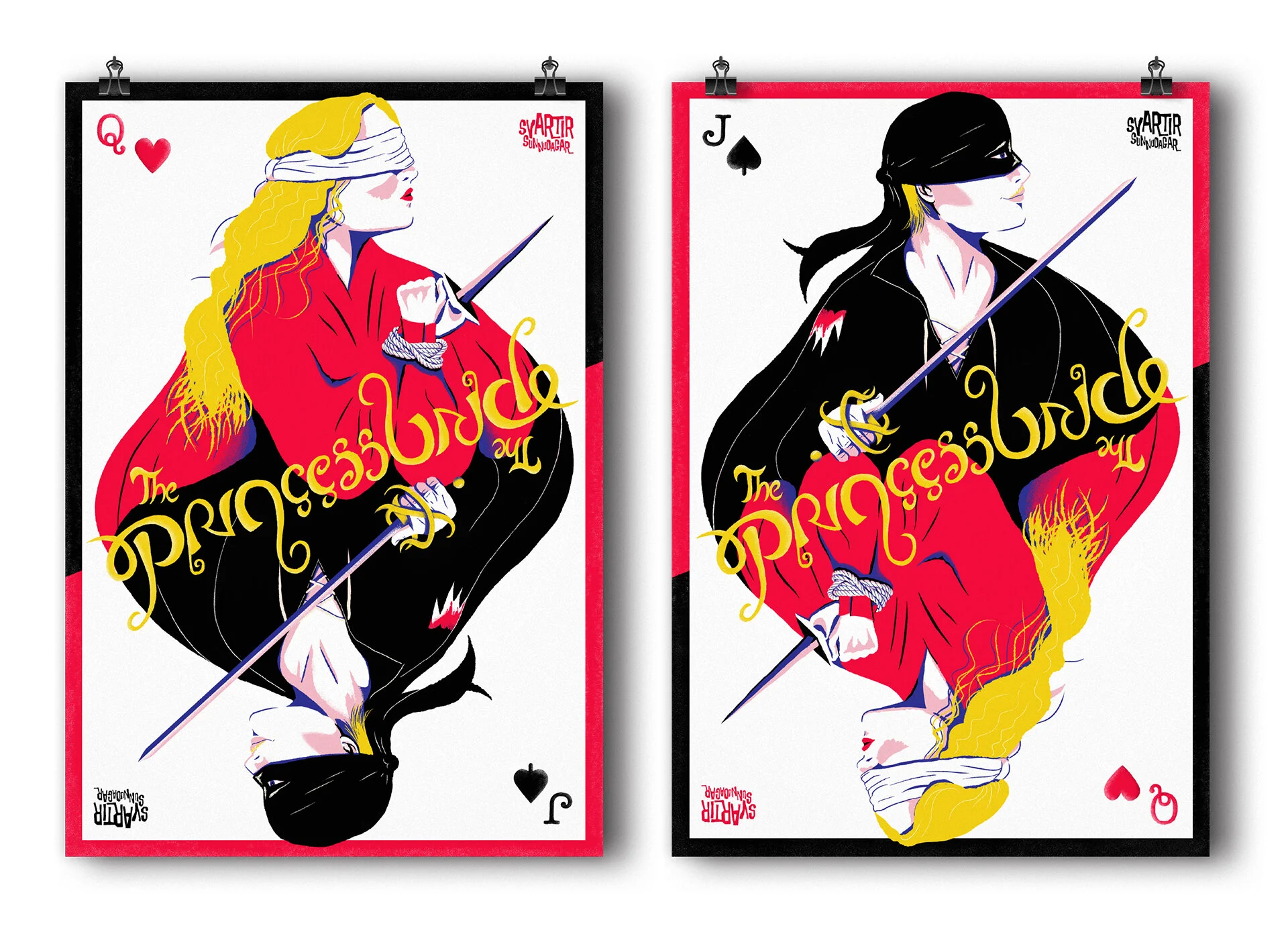  PRINCESS BRIDE (ambigram poster). Created for Icelandic art theatre Bíó Paradís, for their cult film nights Svartir Sunnudagar. Available for purchase at  postprent.is  