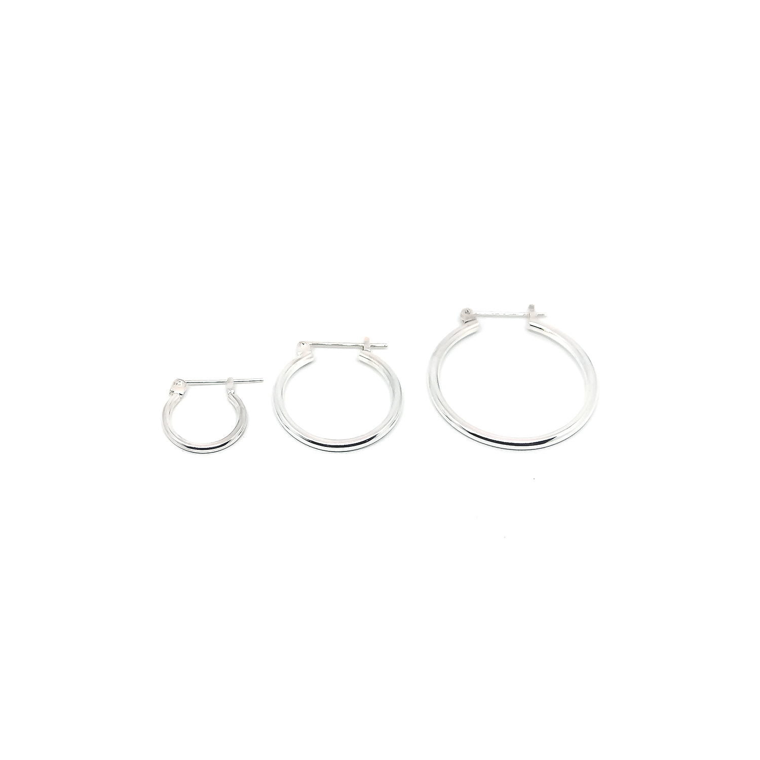 everyday hoops earrings silver